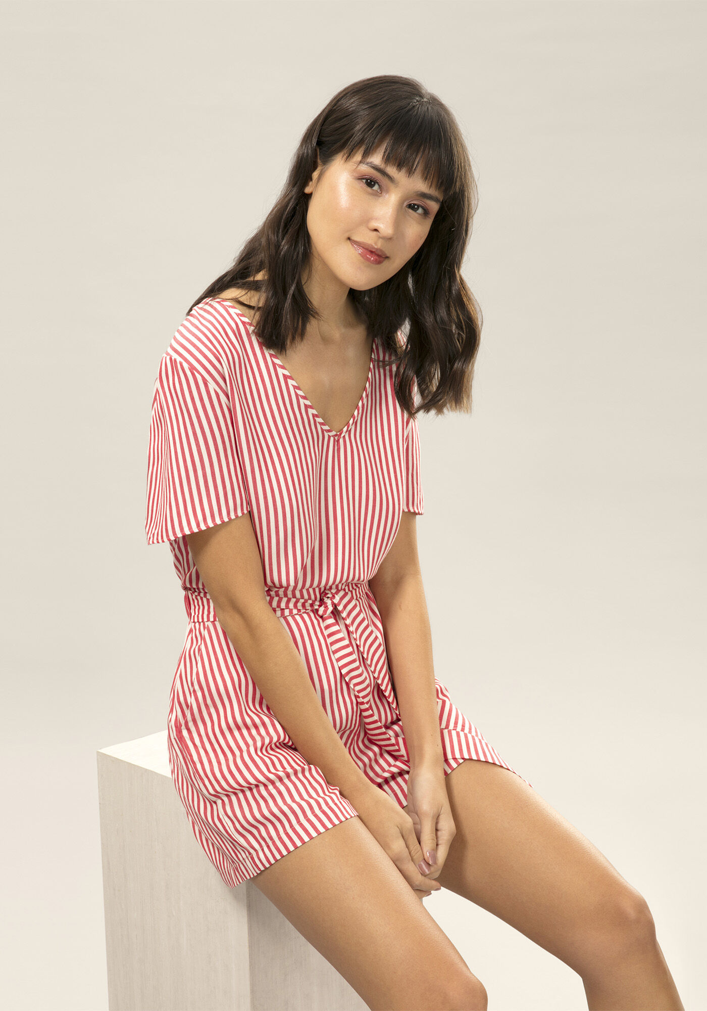 Shorts Listrado Amarra&ccedil;&atilde;o, , large.