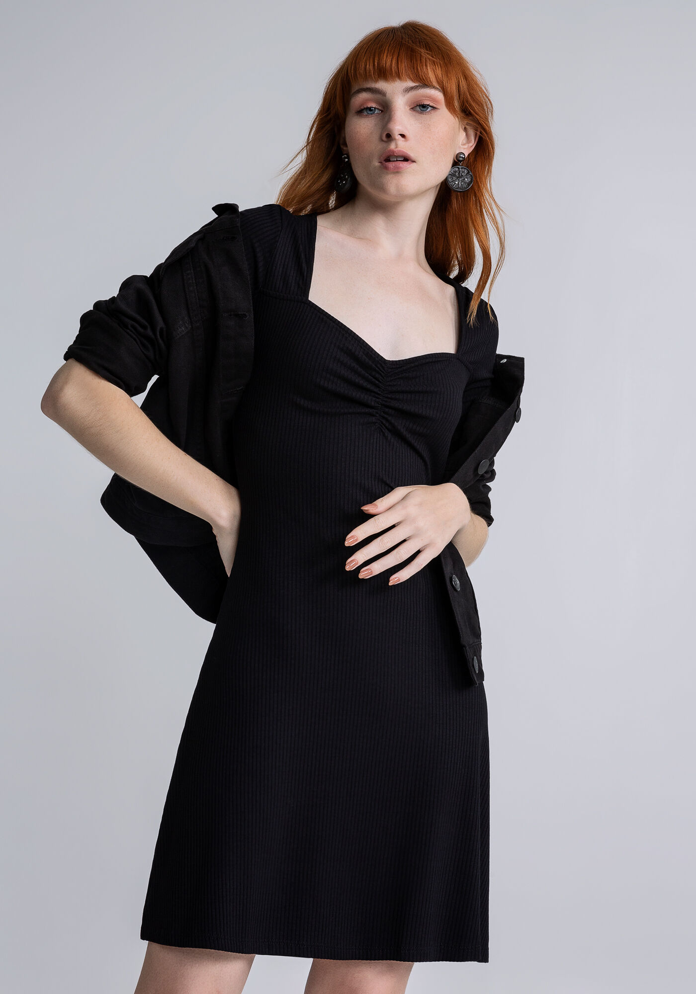 Vestido Curto Franzido Busto, , large.