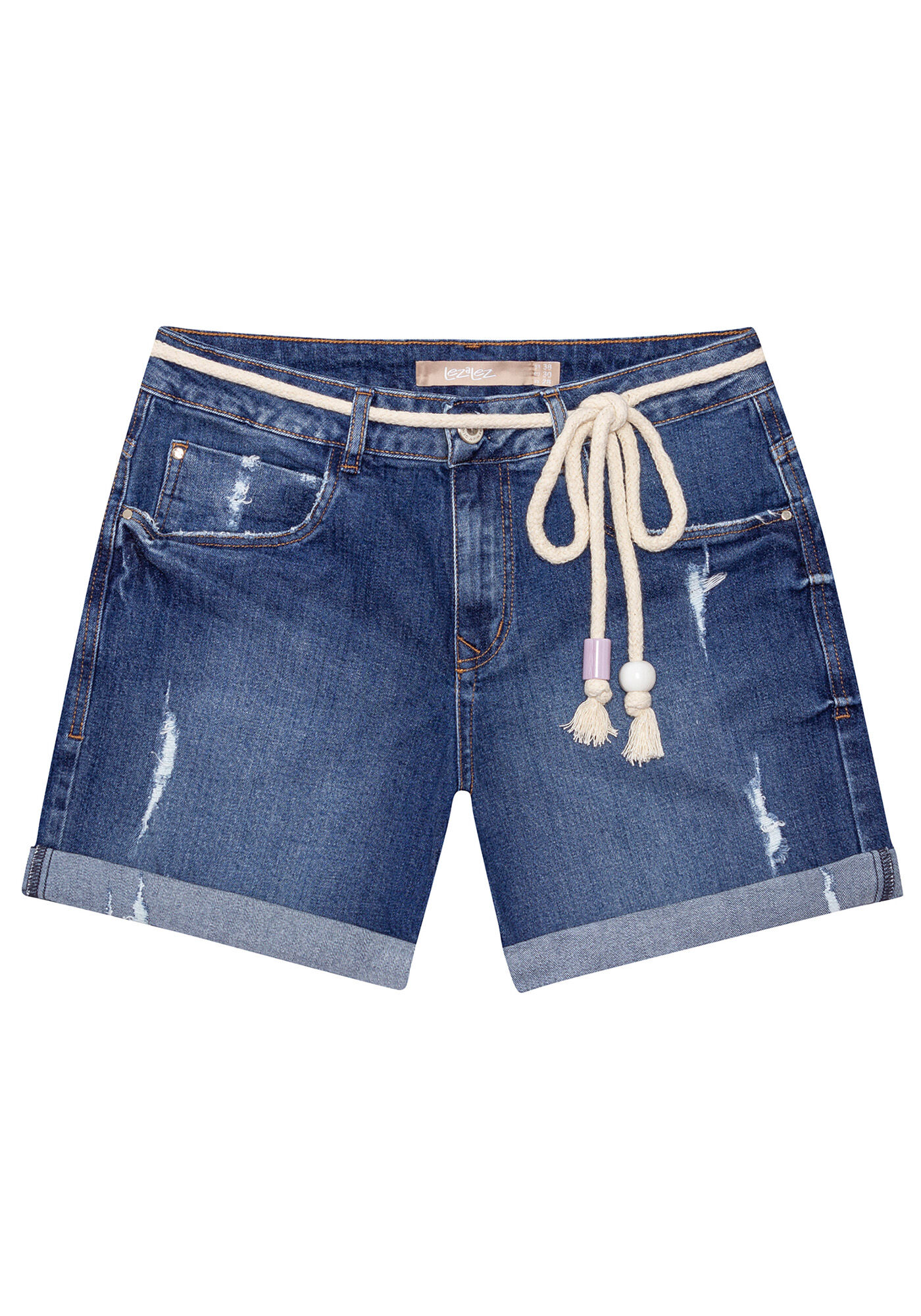 Bermuda Jeans com Elastano, , large.