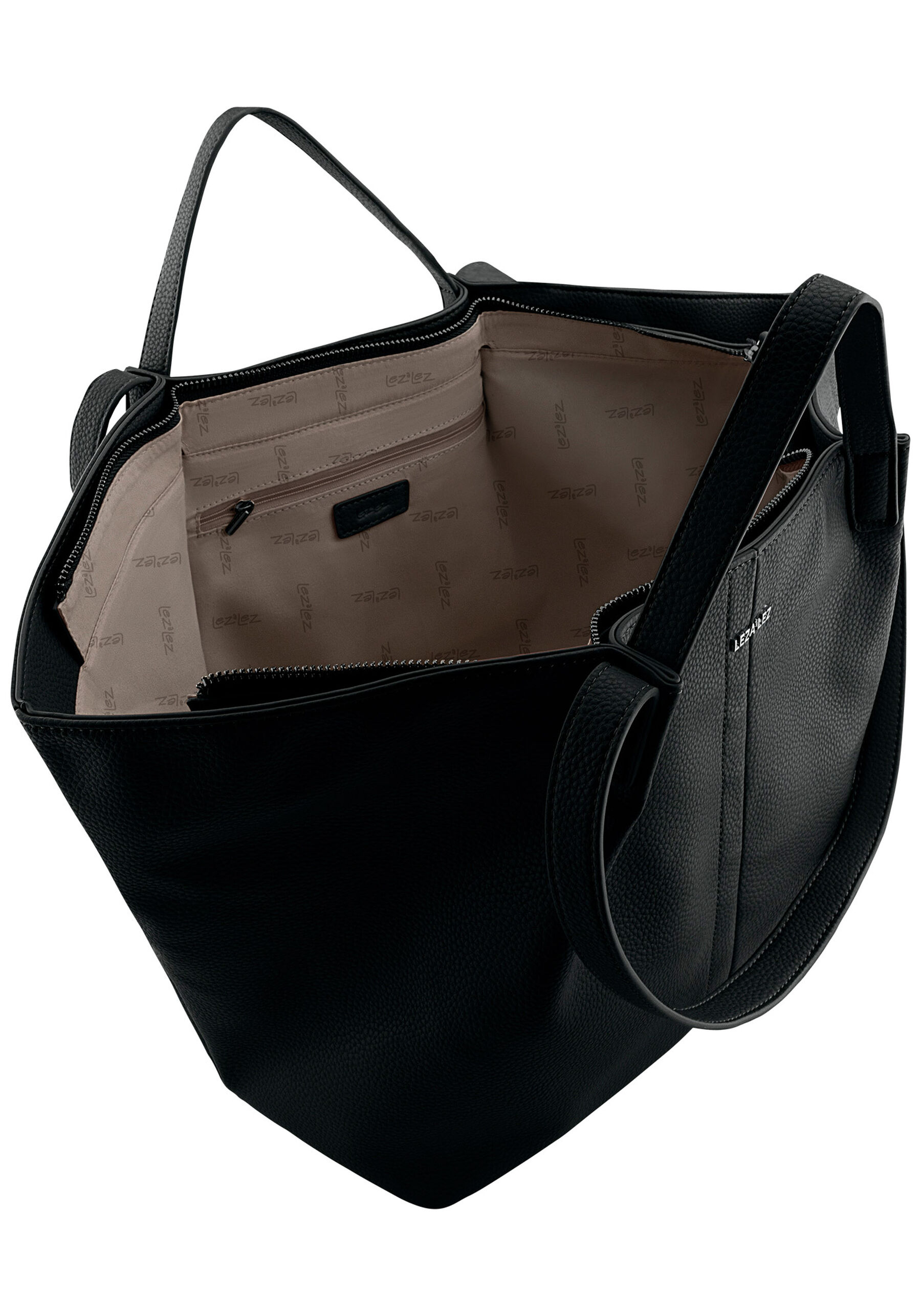 Bolsa Grande Tote com Duas Alças, PRETO REATIVO. Bolsa Grande Tote com Duas Alças, PRETO REATIVO, large.