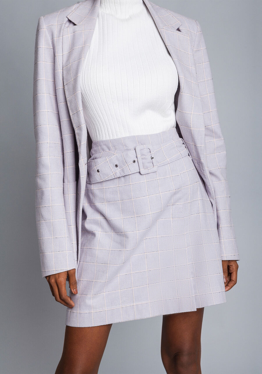 Saia Cintura Alta com Cinto, . Saia Cintura Alta com Cinto, , large.