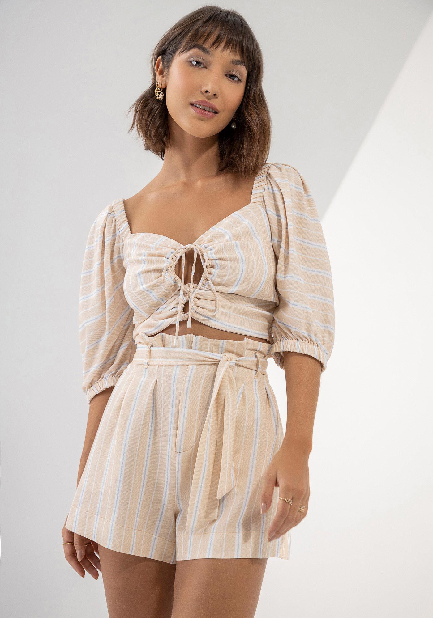 Shorts Estampado Clochard em Viscose com Cinto, TUKTUK, large.