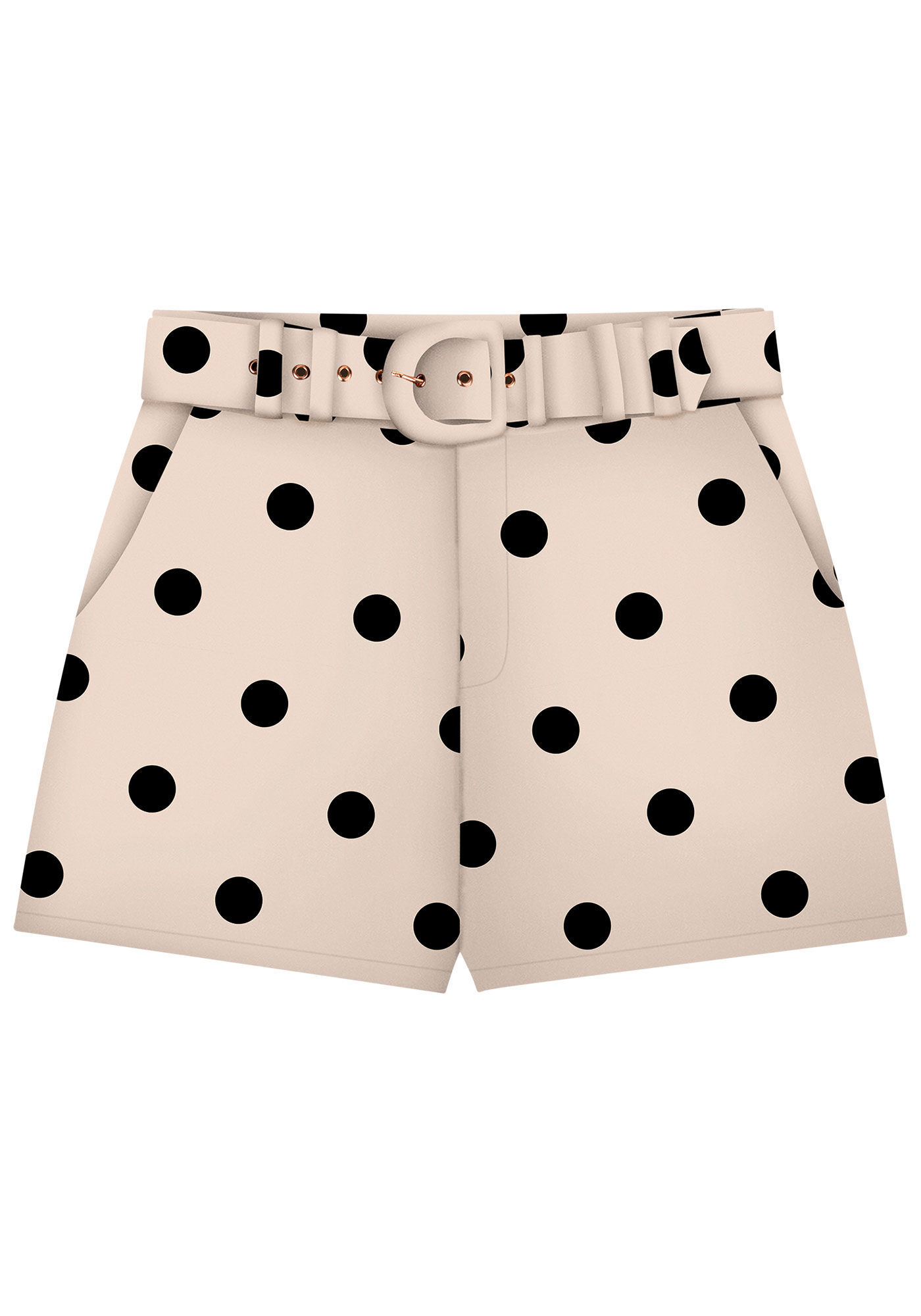 Shorts Estampado em Moletom com Cinto, , large.