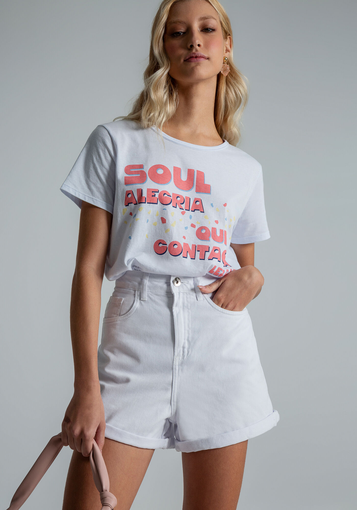 Shorts Sarja Mom Cintura Alta, , large.