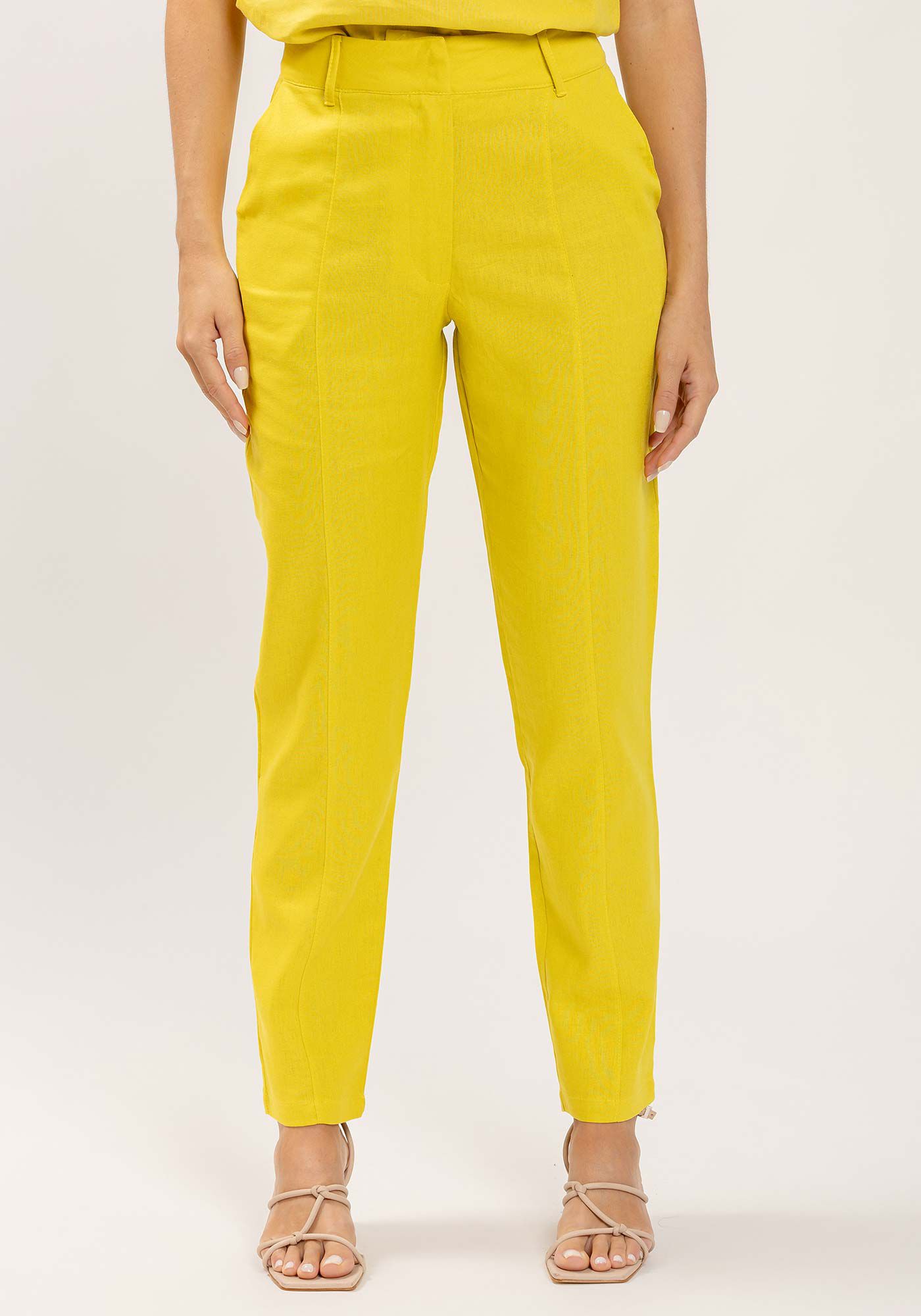 Cal&ccedil;a Carrot em Linho Alfaiataria, , large.