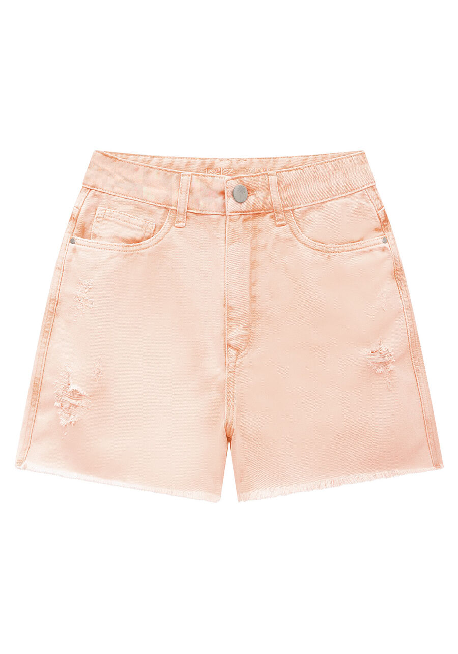 Shorts Sarja Califórnia Estonado Cintura Super Alta, . Shorts Sarja Califórnia Estonado Cintura Super Alta, , large.