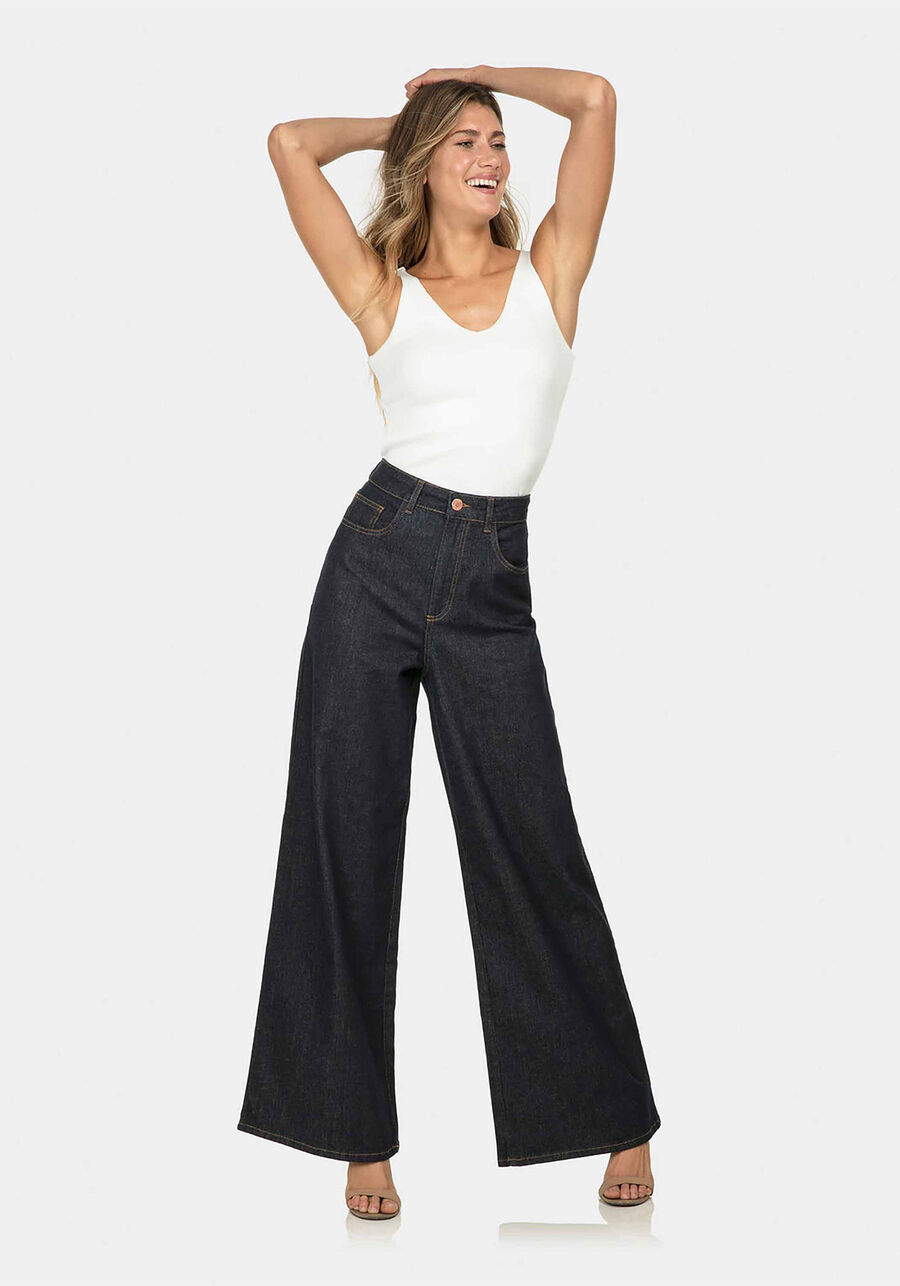 Calça Wide Leg Cintura Alta, . Calça Wide Leg Cintura Alta, , large.