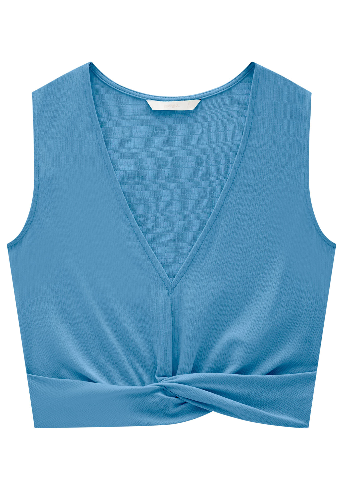 Blusa Cropped em Malha com Tor&ccedil;&atilde;o, , large.