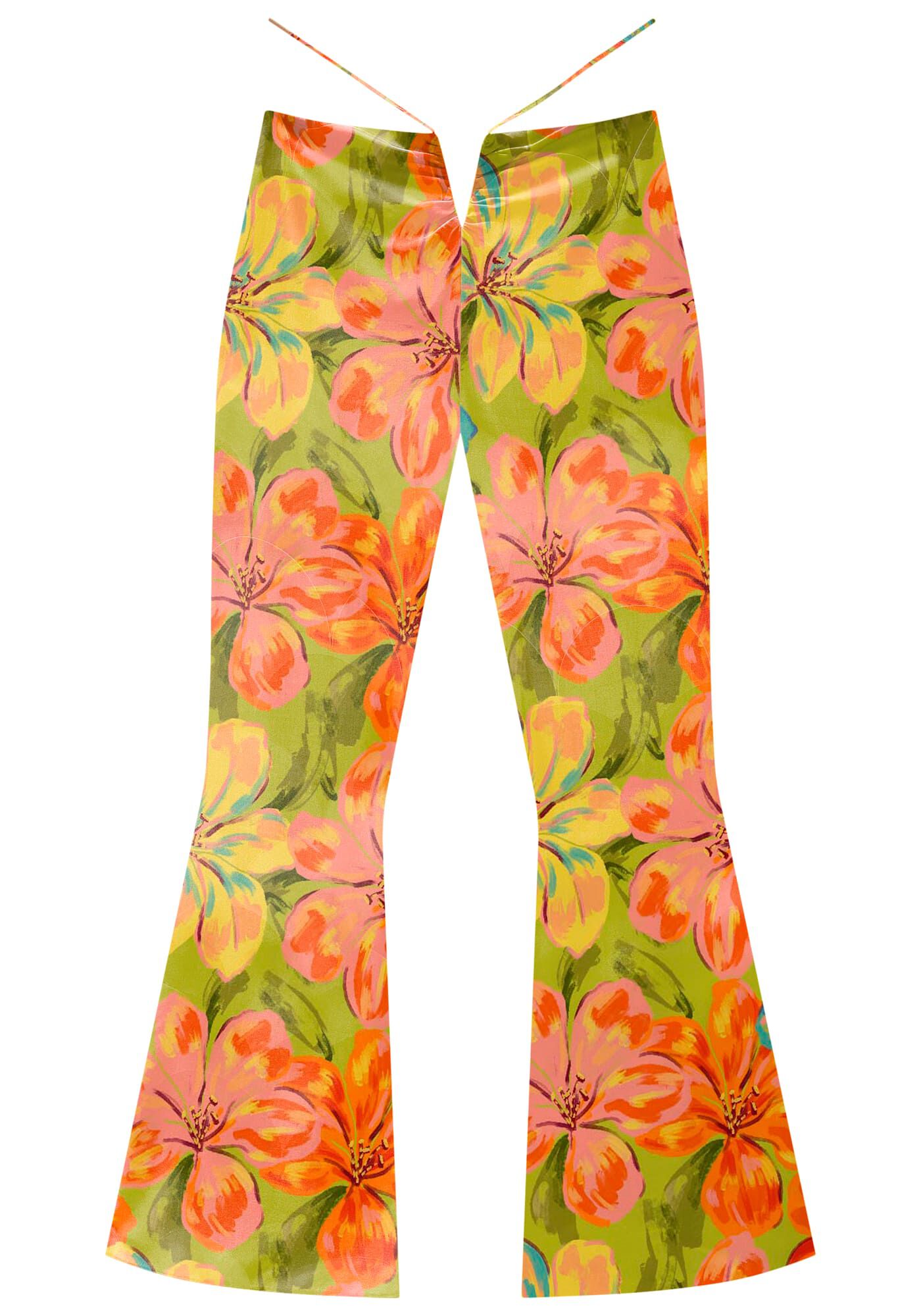 Calça deals flare viscose