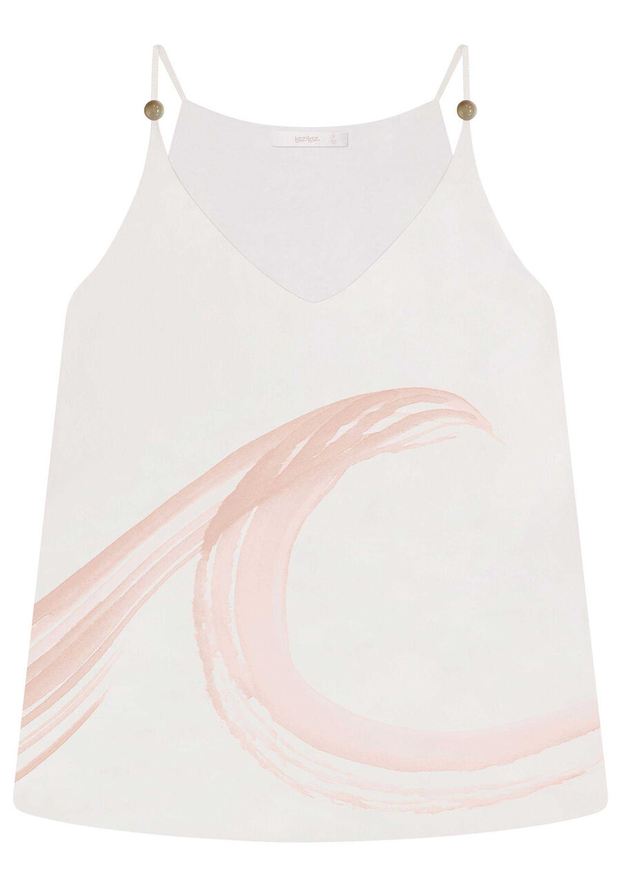 Blusa com Alças Estampa Verde Spa, . Blusa com Alças Estampa Verde Spa, , large.