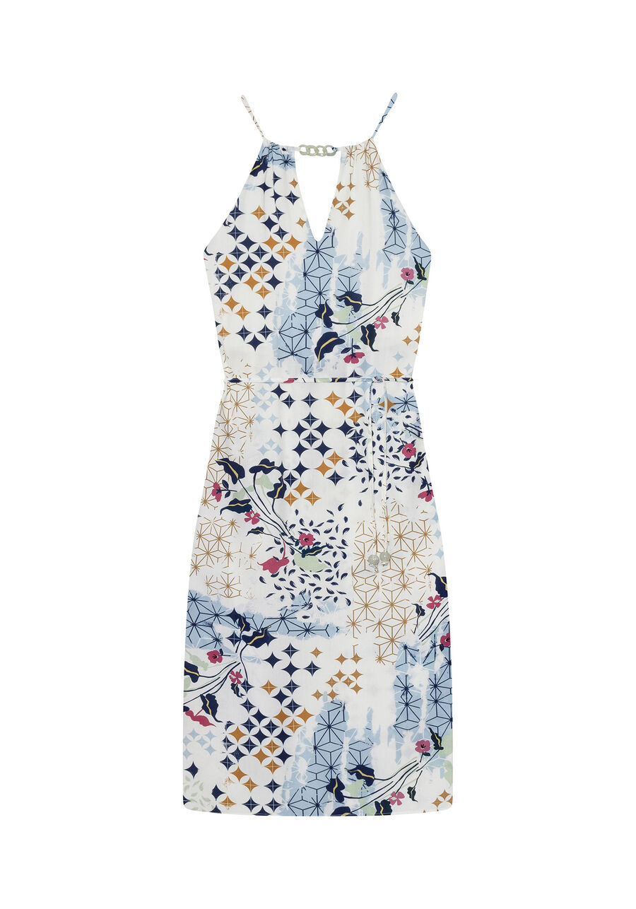 Vestido midi em tecido, . Vestido midi em tecido, , large.