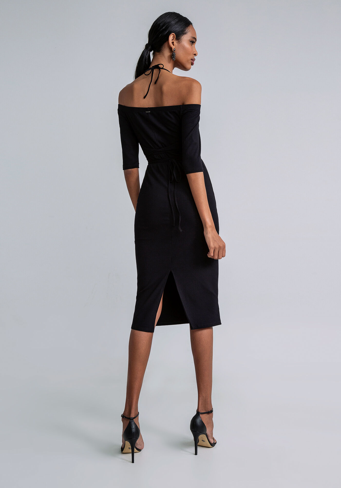 Vestido Ombro a Ombro Midi com Top Lez a Lez