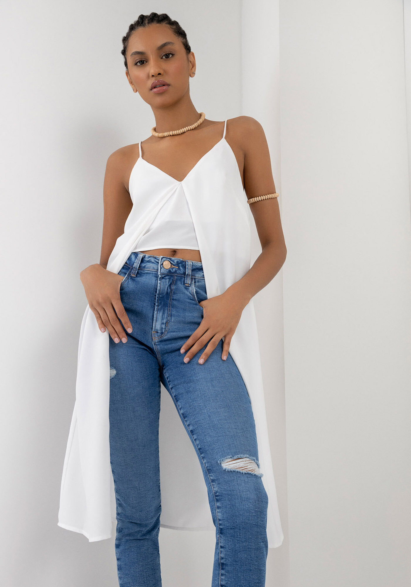 Cal&ccedil;a Jeans Skinny Cropped Super Alta, , large.