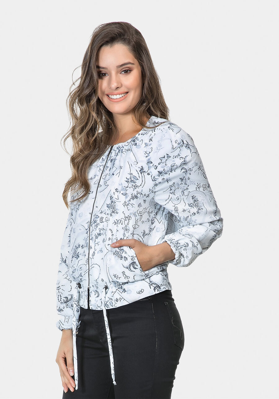 Jaqueta Estampada em Tecido, . Jaqueta Estampada em Tecido, , large.