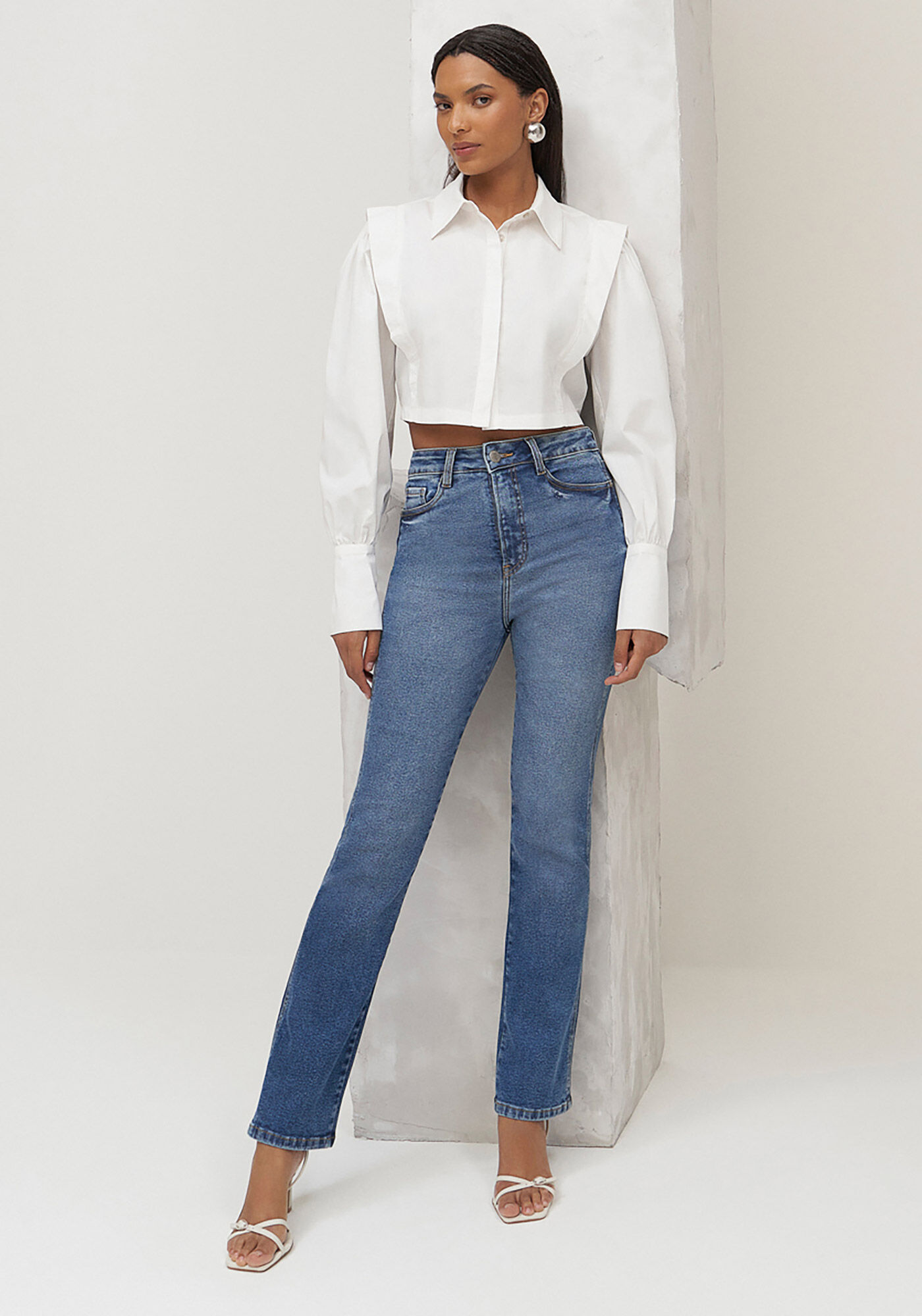 Cal&ccedil;a Jeans Reta Slim Cropped Perfect, , large.