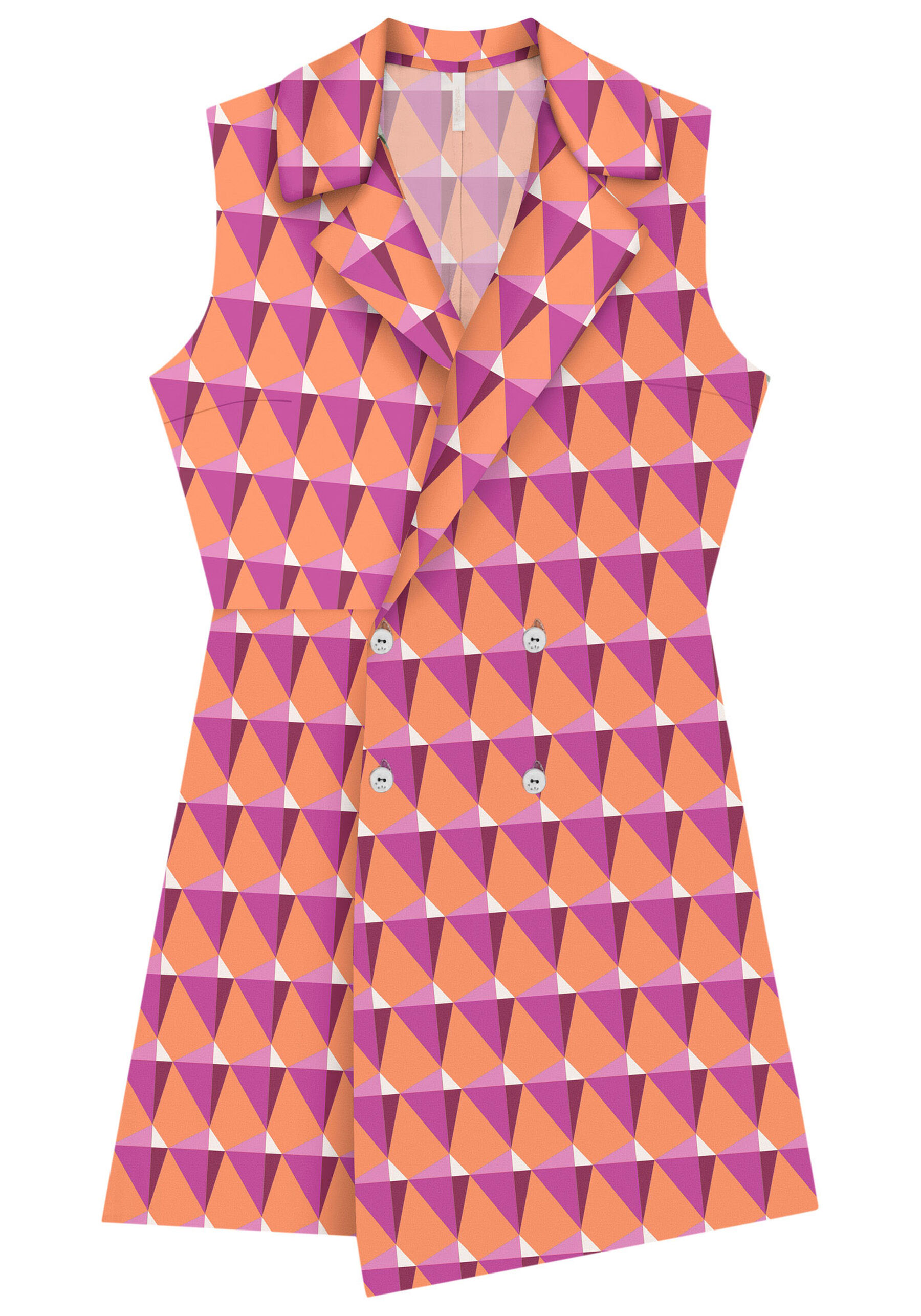 Macacão Curto Estampado com Abotoamento, ICEBERG. Macacão Curto Estampado com Abotoamento, ICEBERG, large.