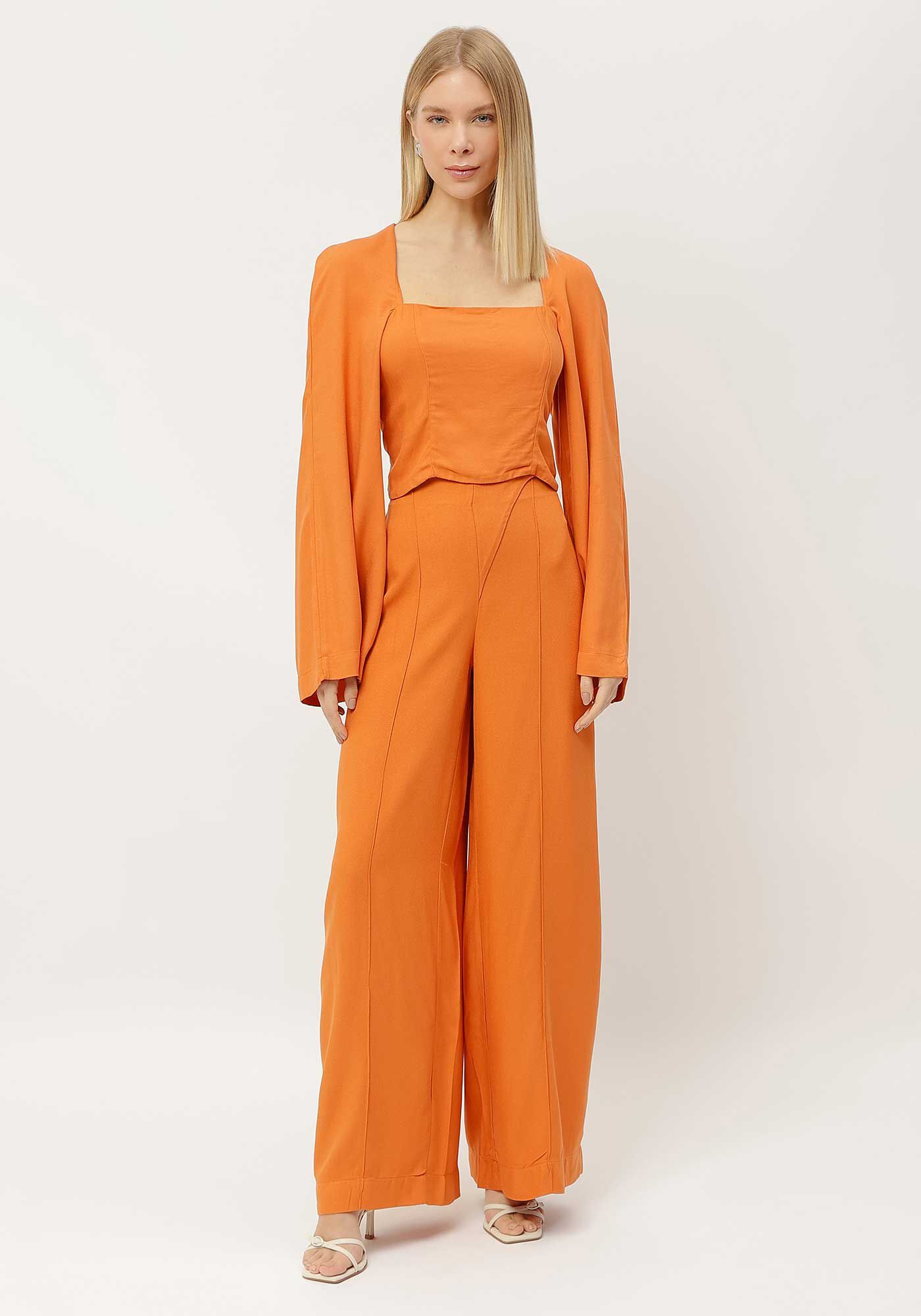 Blusa Manga Longa Flare com Decote Quadrado, , large.