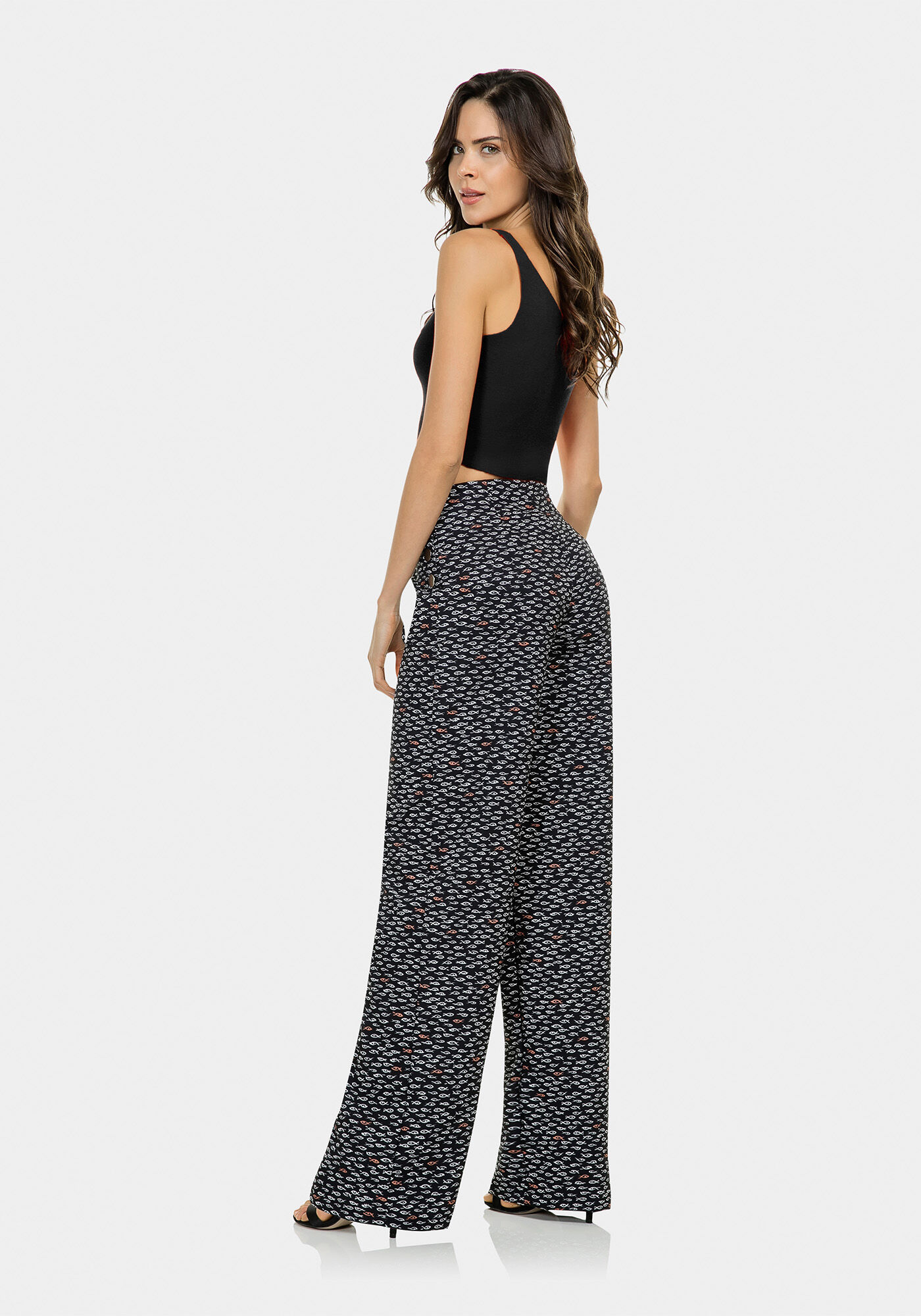 Cal&ccedil;a Pantalona Estampada Tecido, , large.