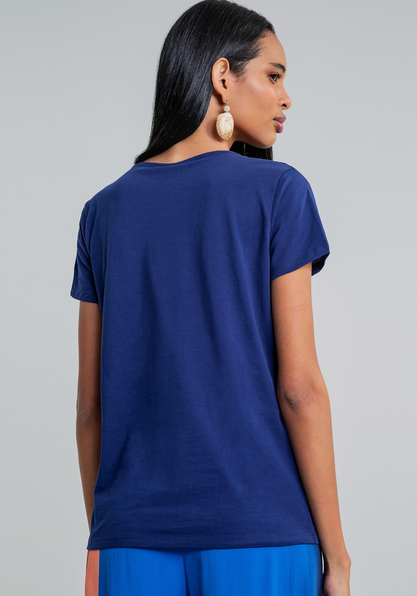 Blusa Manga Curta Bordado, , large.