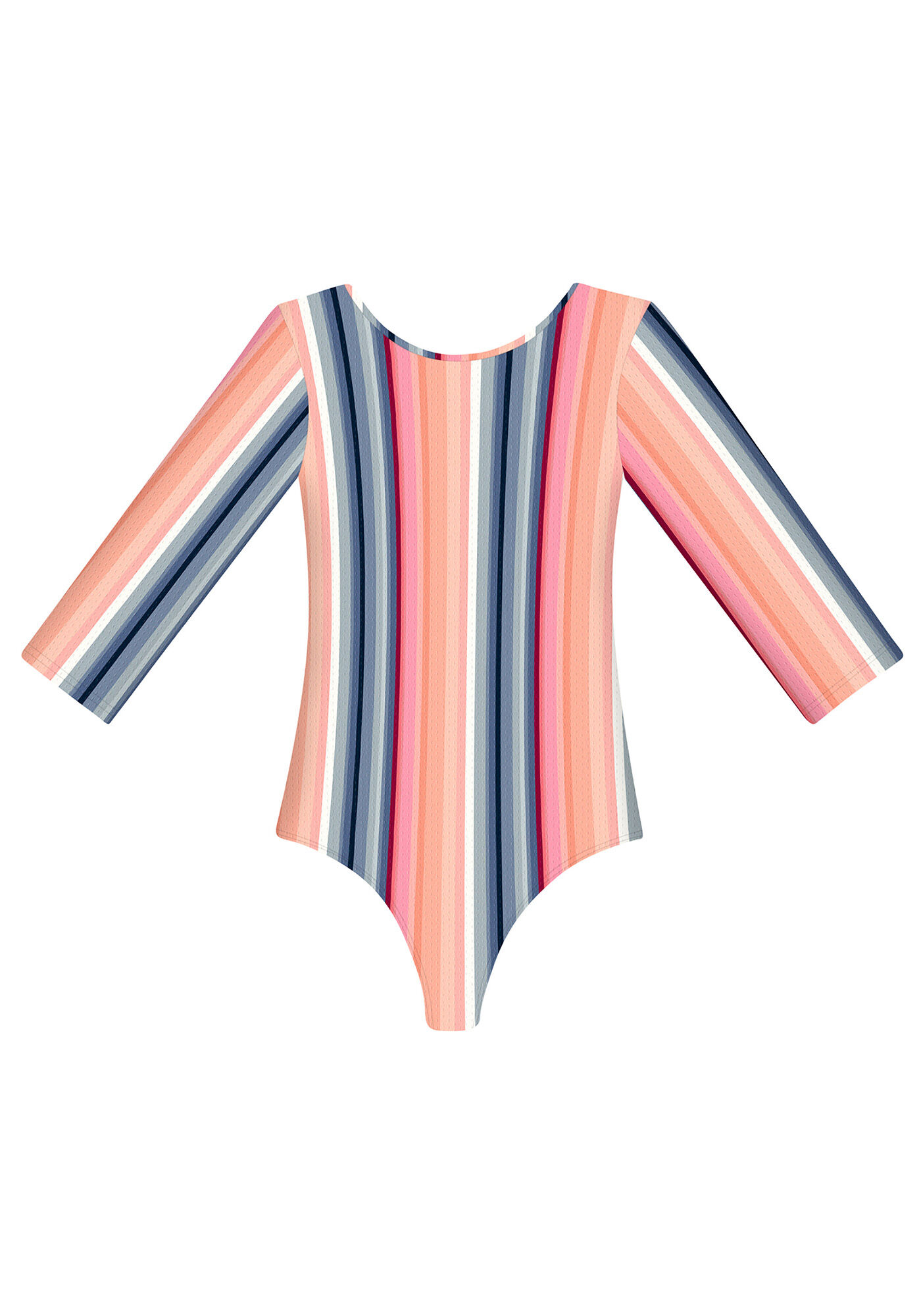 Body Malha Canelado Wave Manga 3/4, , large.