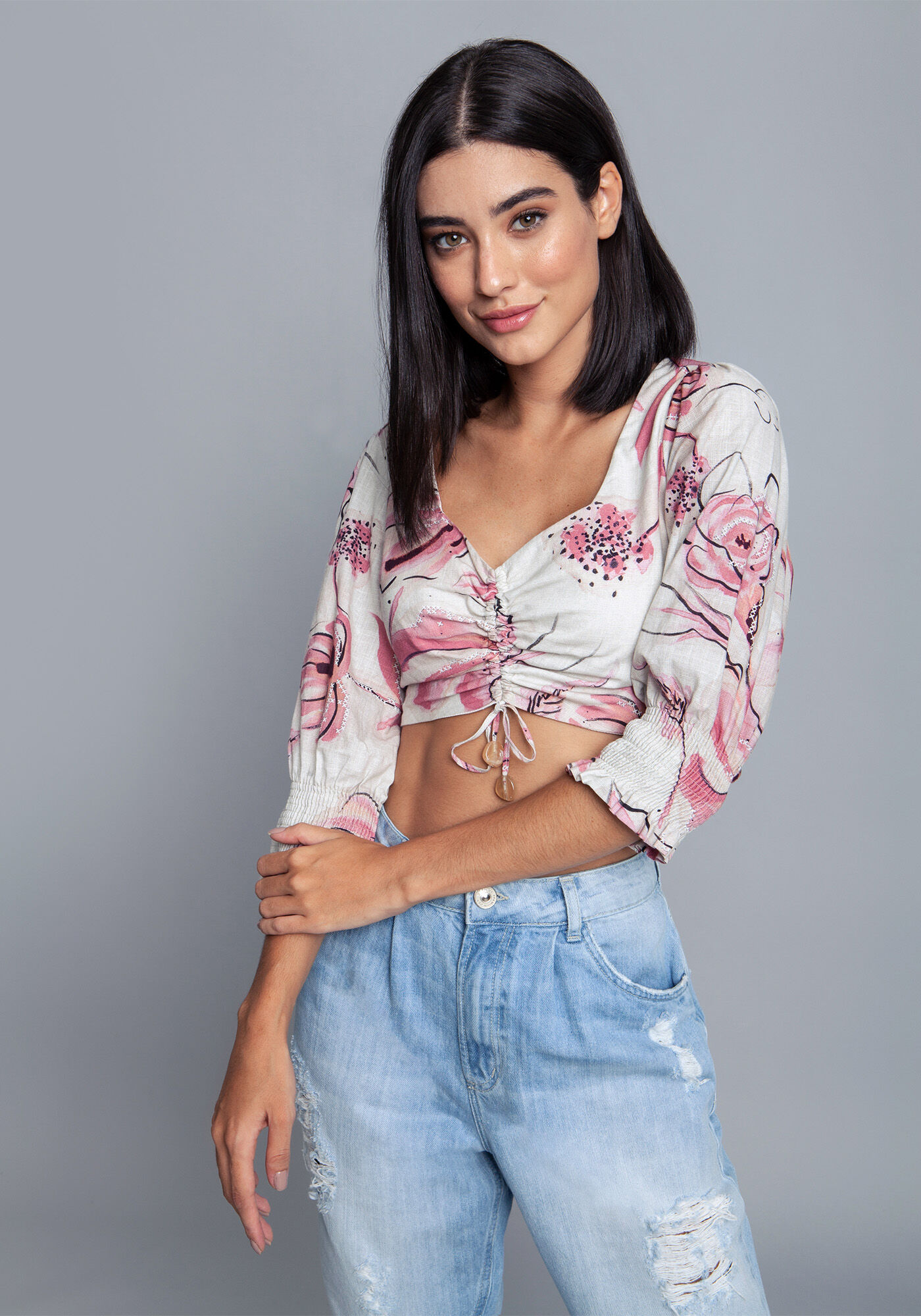 Blusa Tecido Linge Cropped, , large.