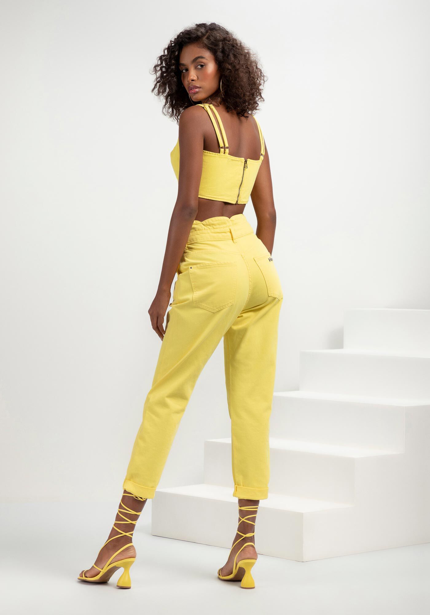 Blusa Jeans Cropped com Al&ccedil;as, , large.