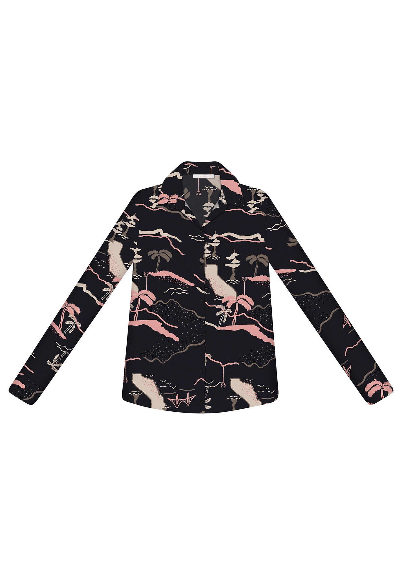 Camisa Manga Longa Estampa, , large.