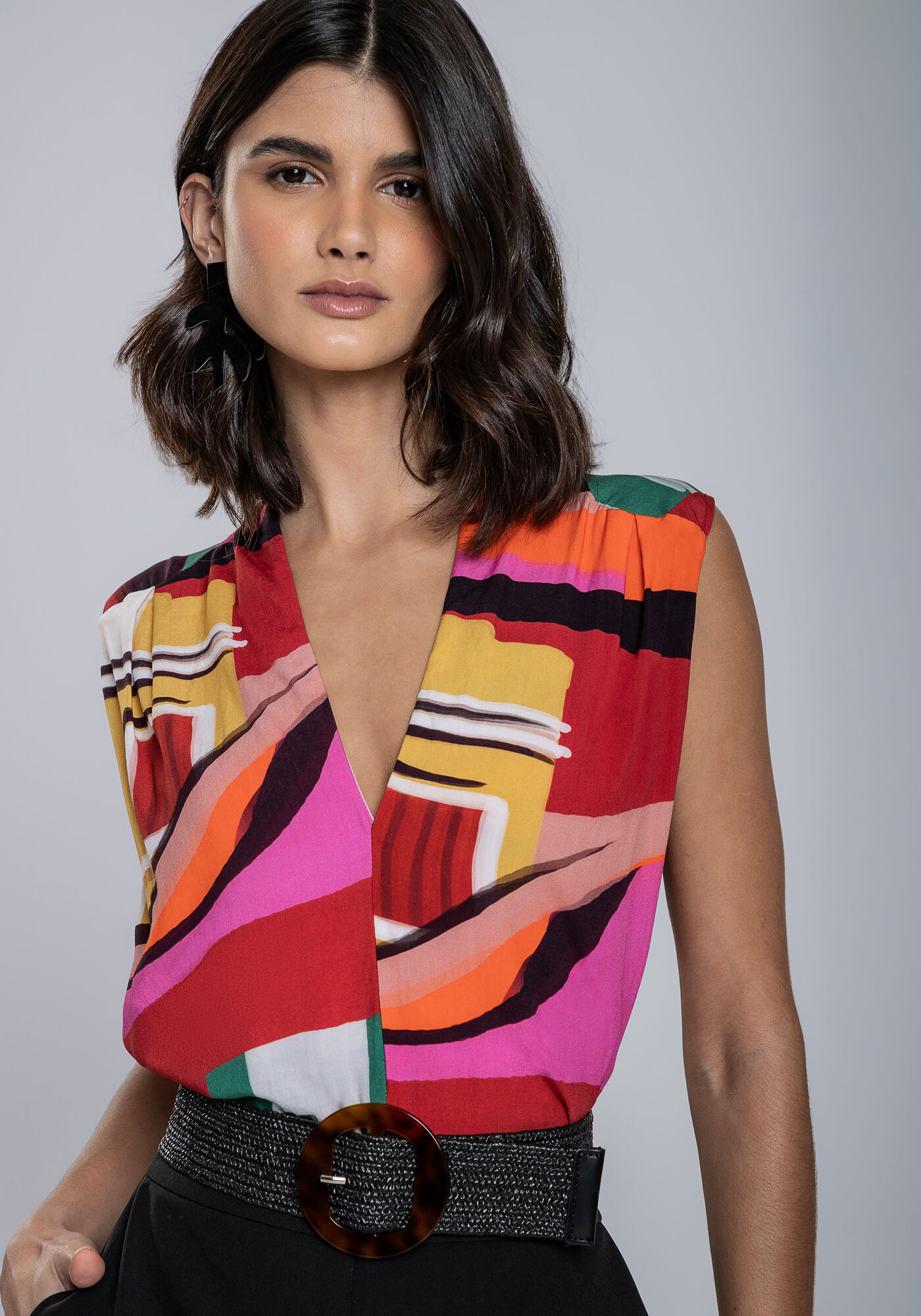 Regata em Viscose com Amarra&ccedil;&atilde;o, QUATRO CANTOS, large.