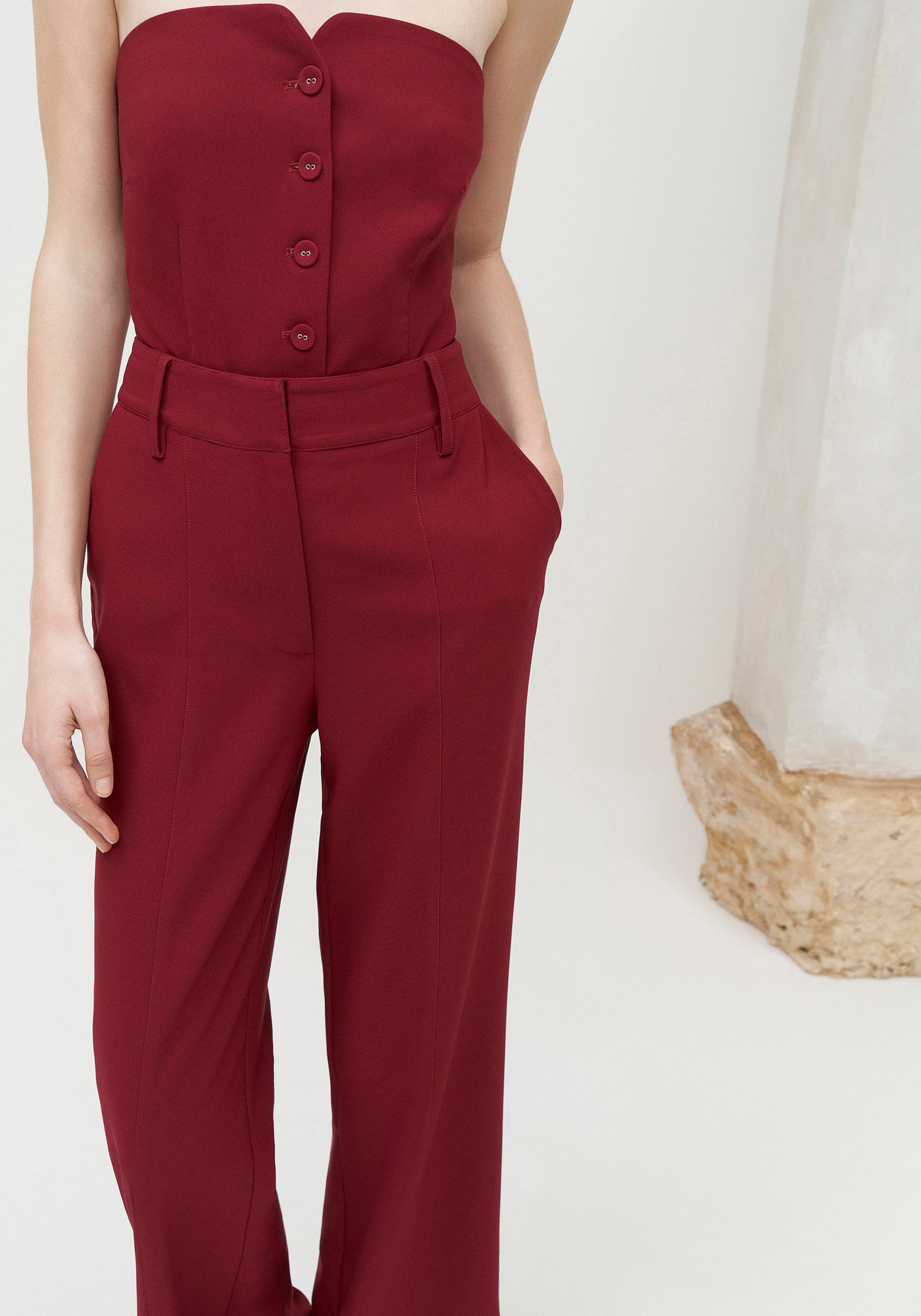 Cal&ccedil;a Reta Alfaiataria com Fendas Laterais, , large.