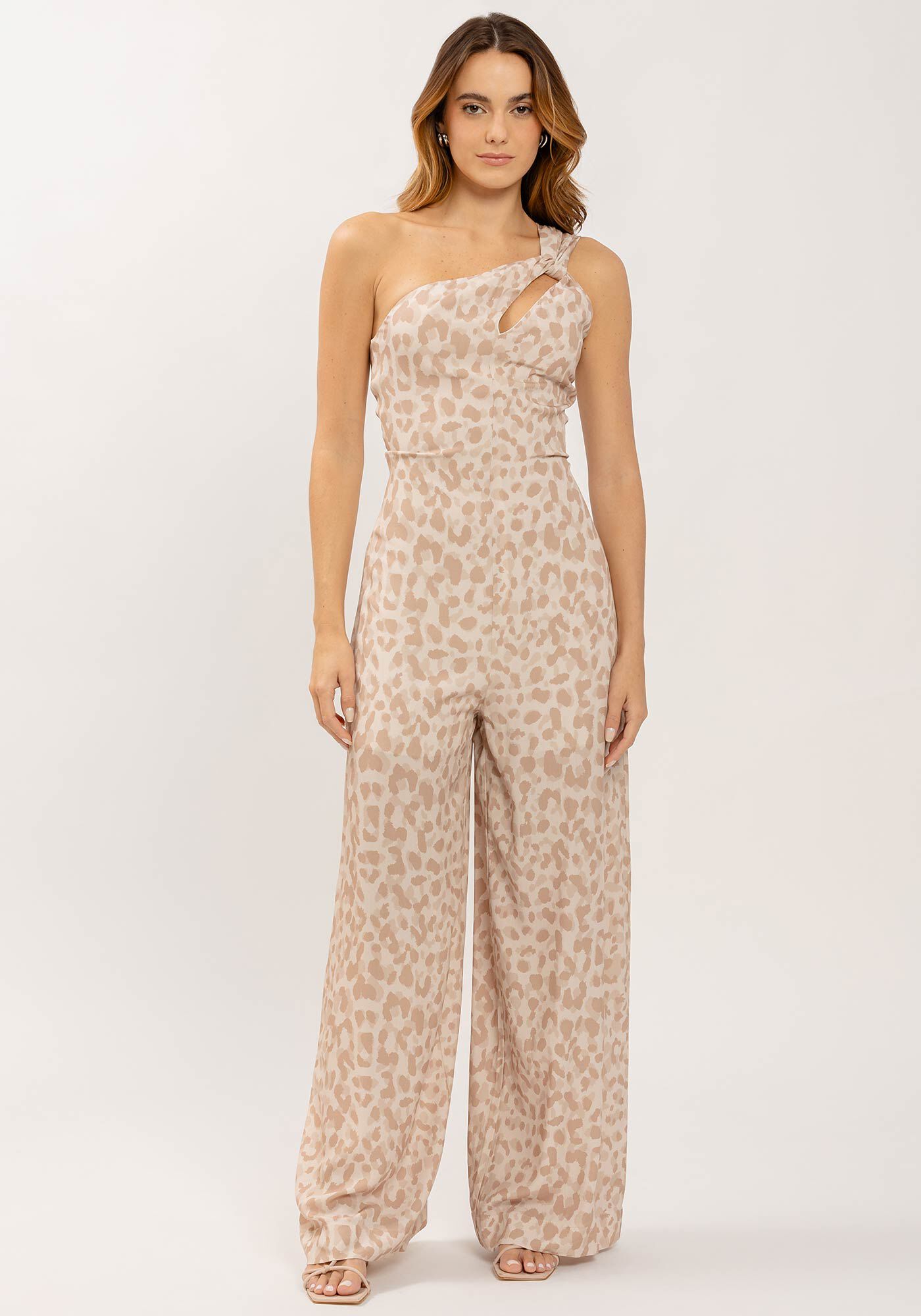 Macac&atilde;o Longo Estampado Um Ombro S&oacute;, , large.