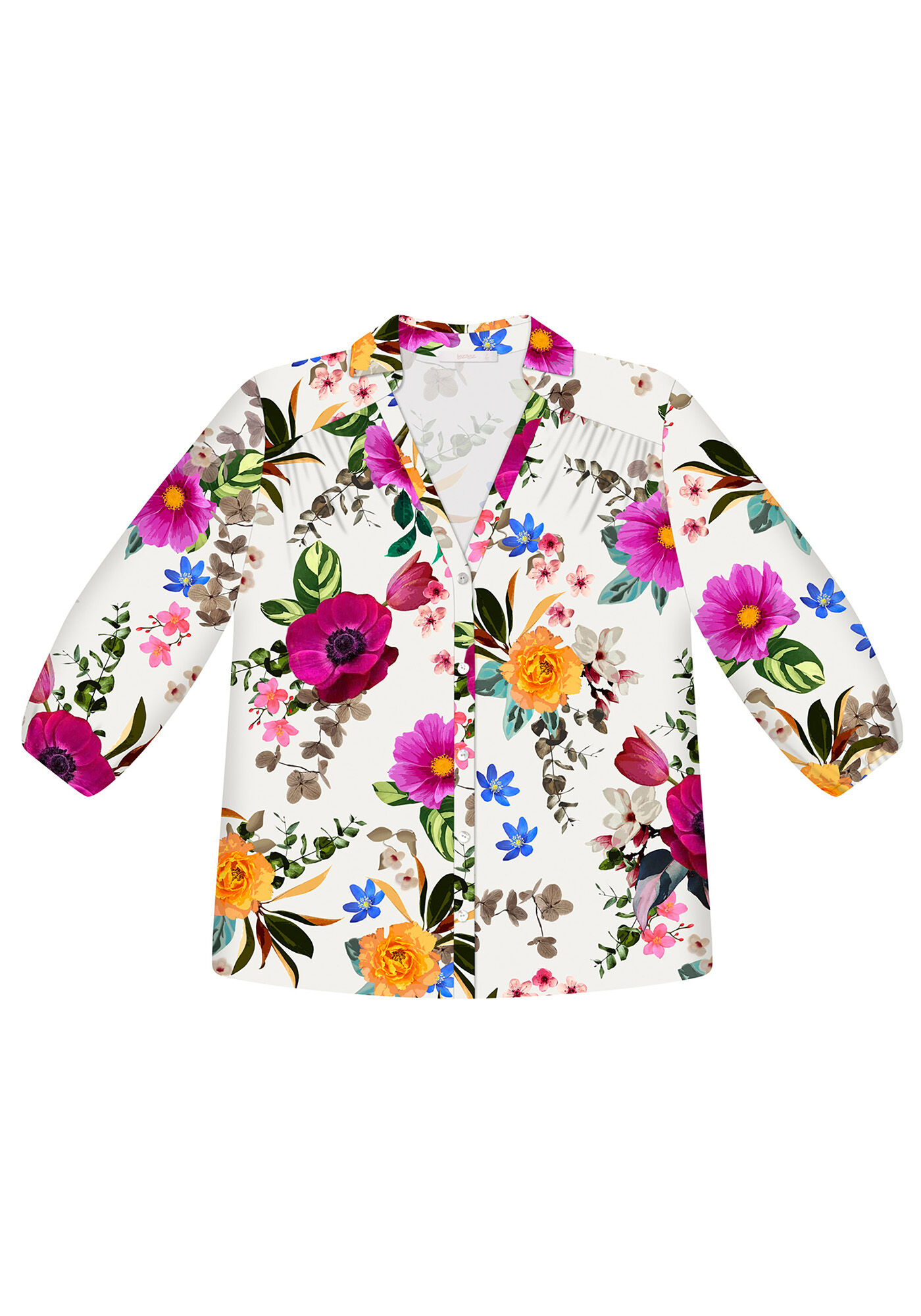 Camisa Tecido  Rayon Stars Manga 3/4, , large.