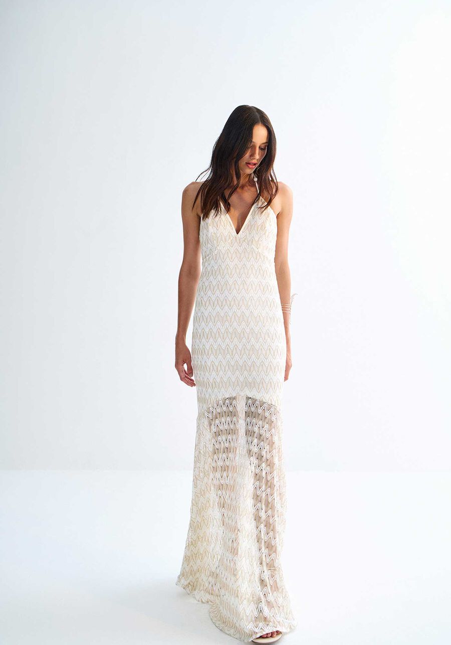 Vestido Longo Frente Única em Renda, . Vestido Longo Frente Única em Renda, , large.