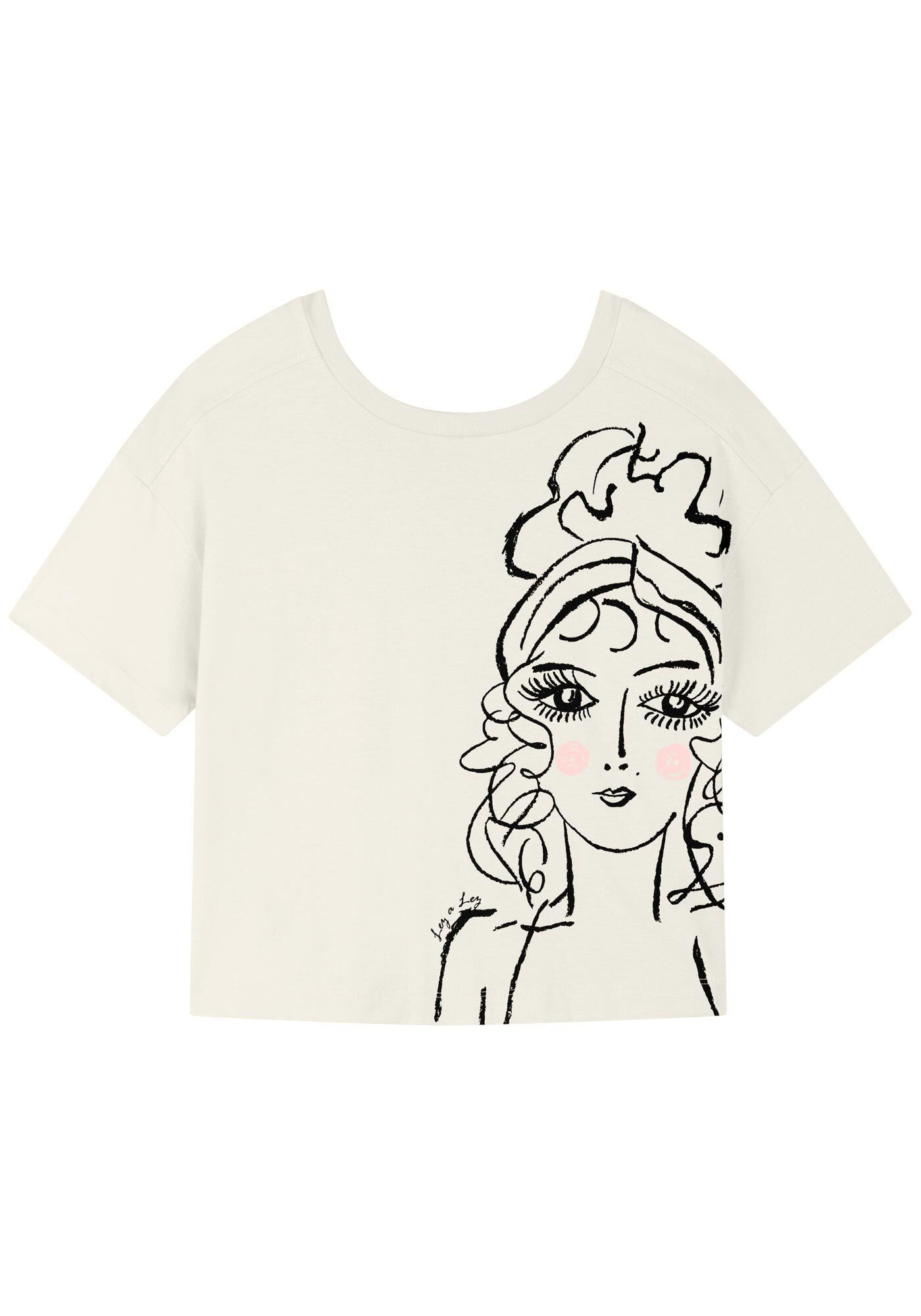 Blusa Com Mangas Curtas E Estampa Local Em Malha Prime, , large.