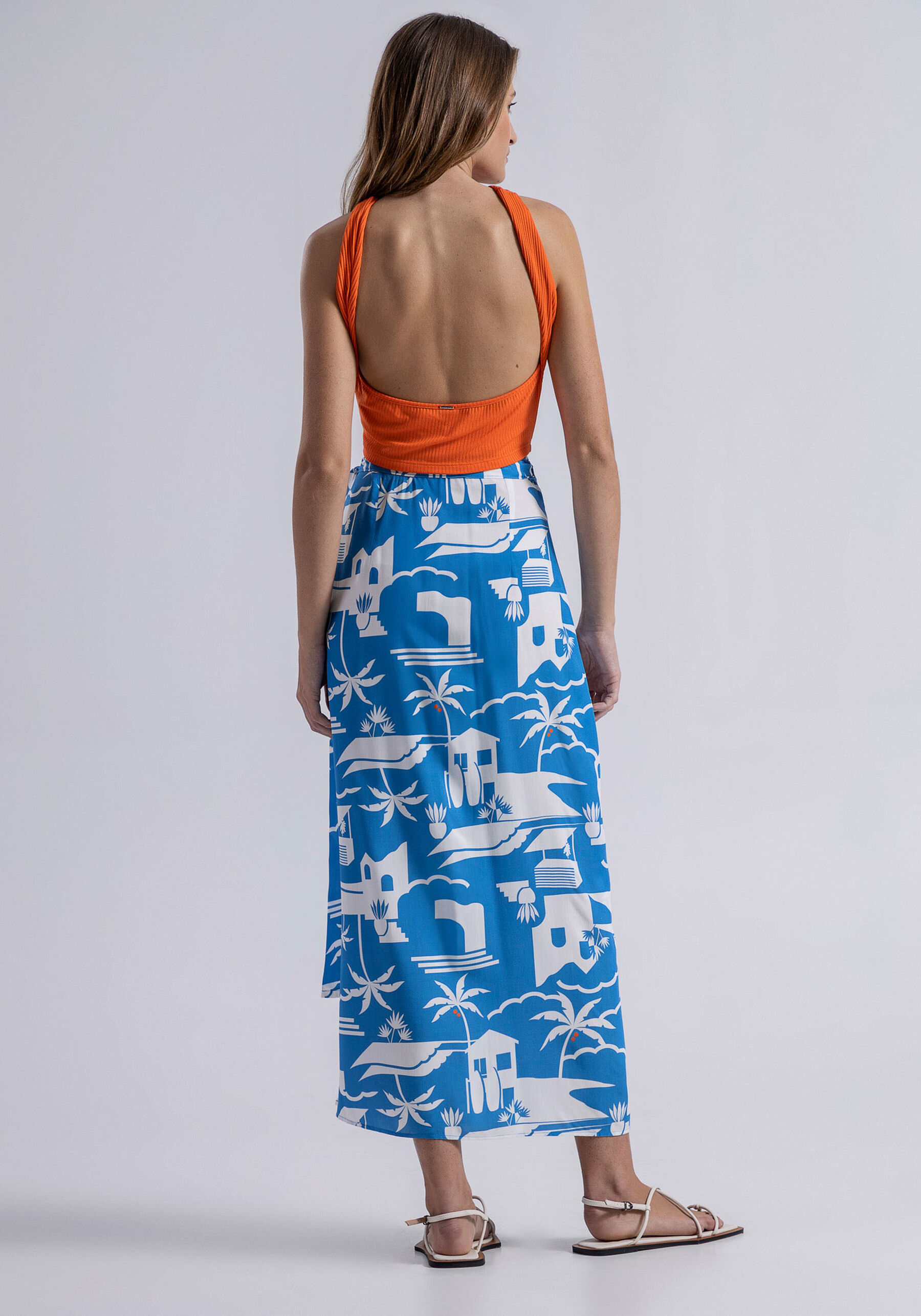 Blusa Cropped Canelada com Recorte Costas, . Blusa Cropped Canelada com Recorte Costas, , large.