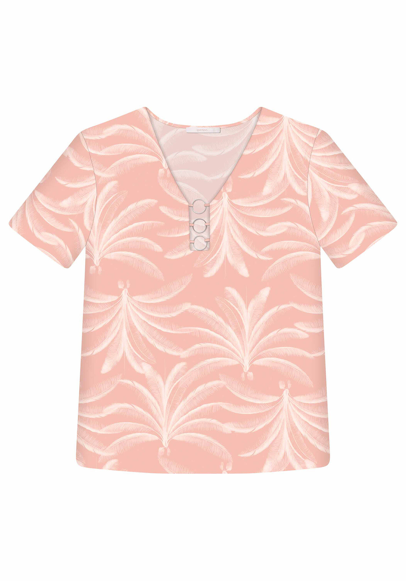 Blusa Detalhe Argola Seda, , large.