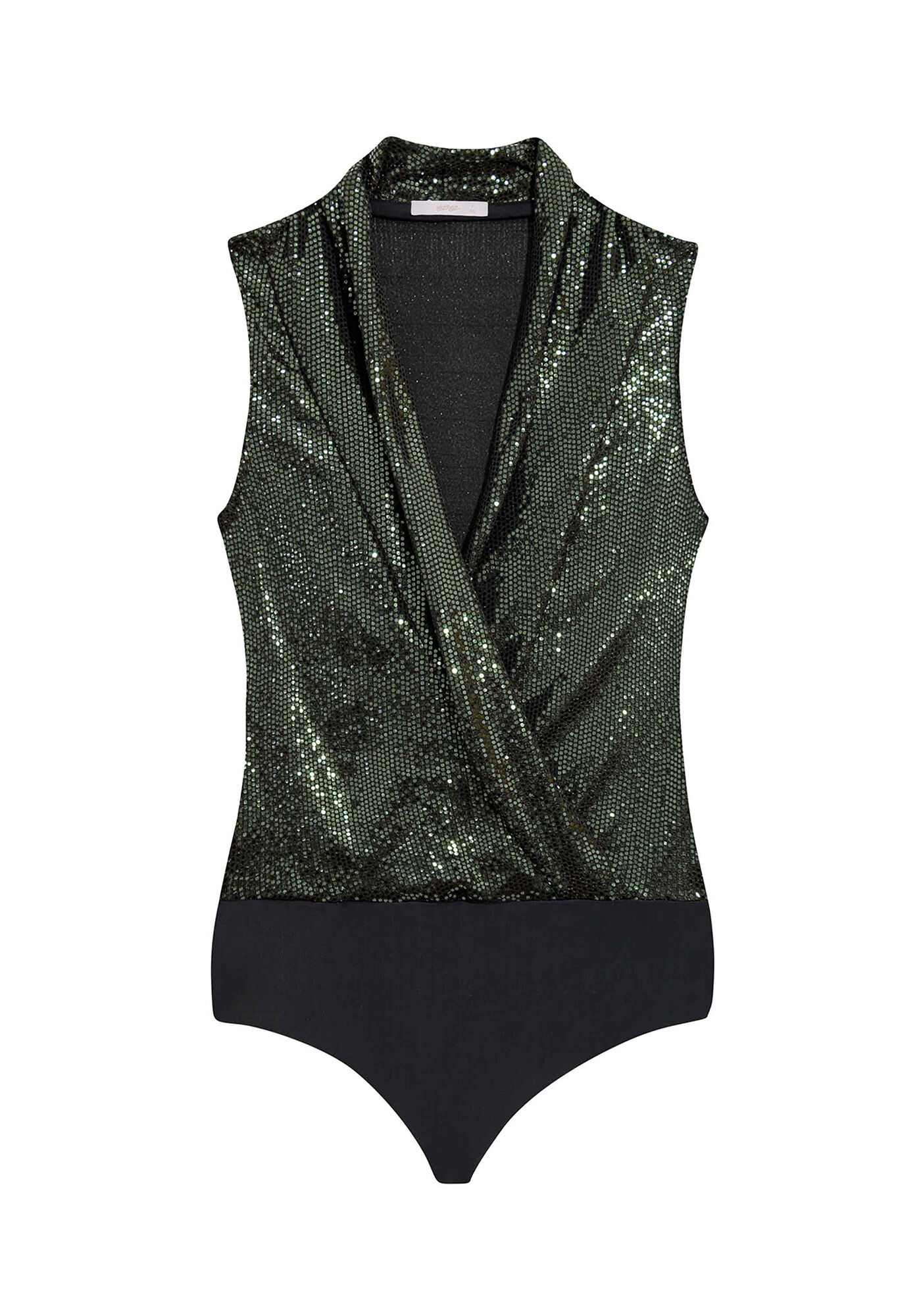 Body Malha Paet&ecirc; Glam Sem Manga, , large.