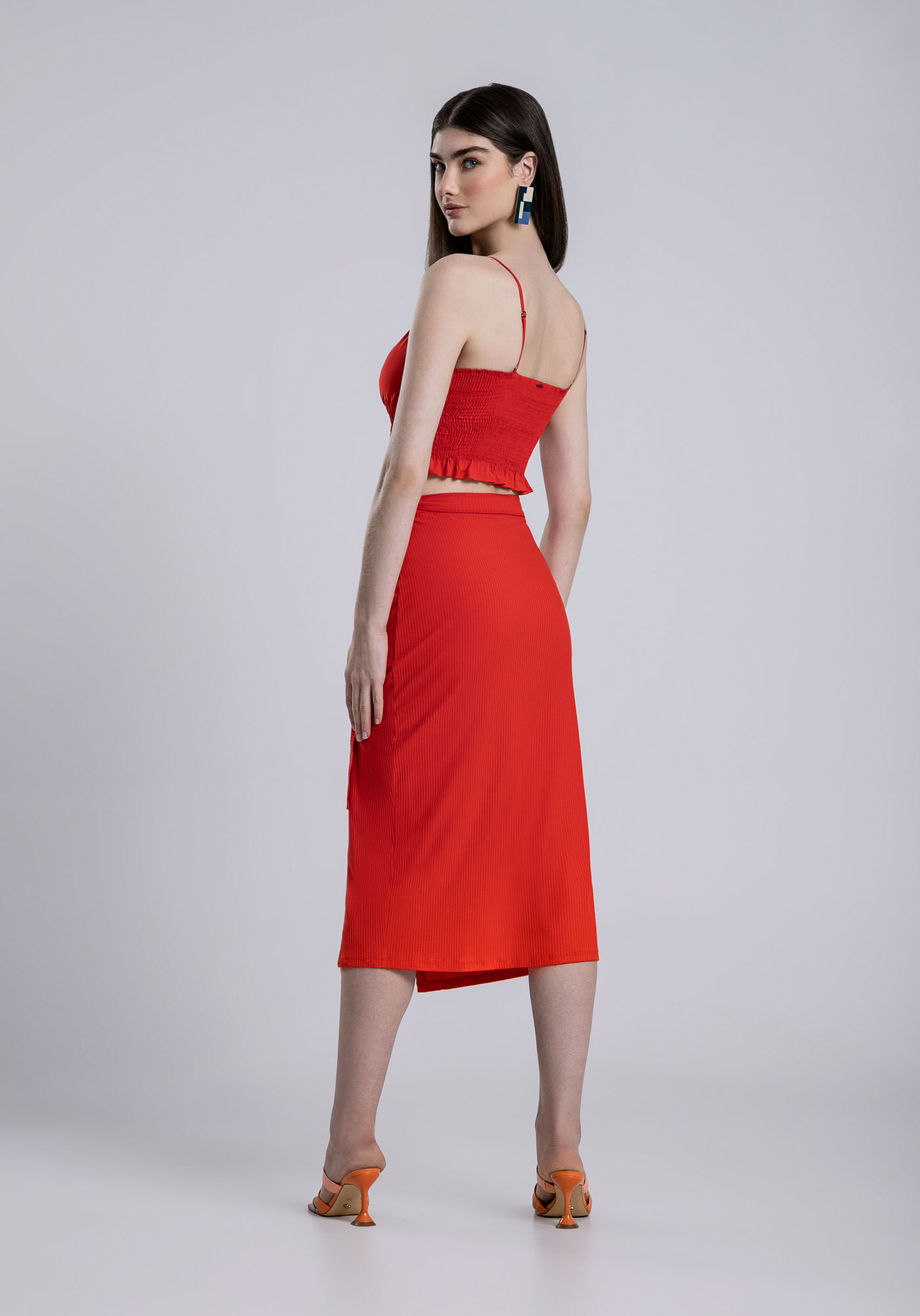 Blusa Cropped com al&ccedil;as e Lastex, , large.