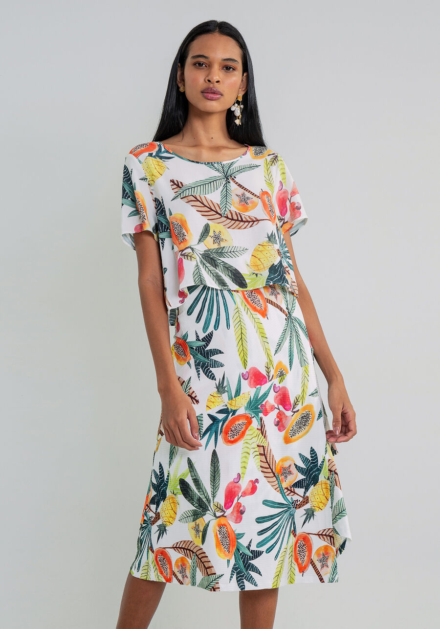 Saia Mídi Transpassada Estampa, . Saia Mídi Transpassada Estampa, , large.