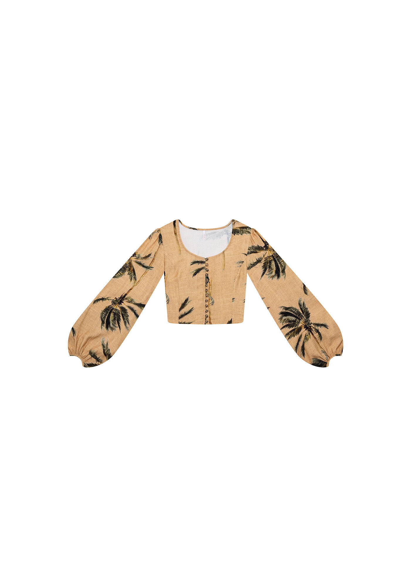 Blusa Cropped Manga Bufante, , large.