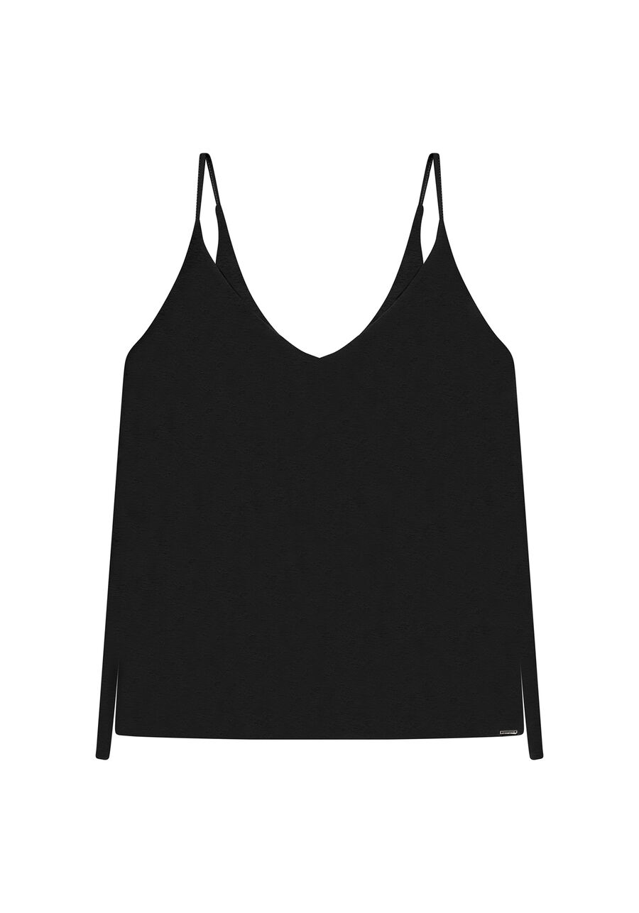 Blusa com Alças Decote V, . Blusa com Alças Decote V, , large.