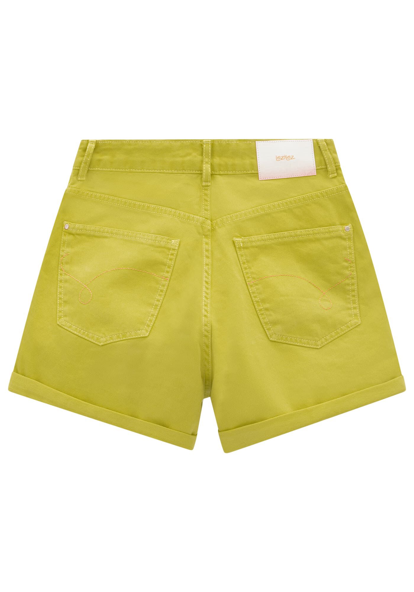 Shorts Sarja Mom com Cintura Super Alta, , large.