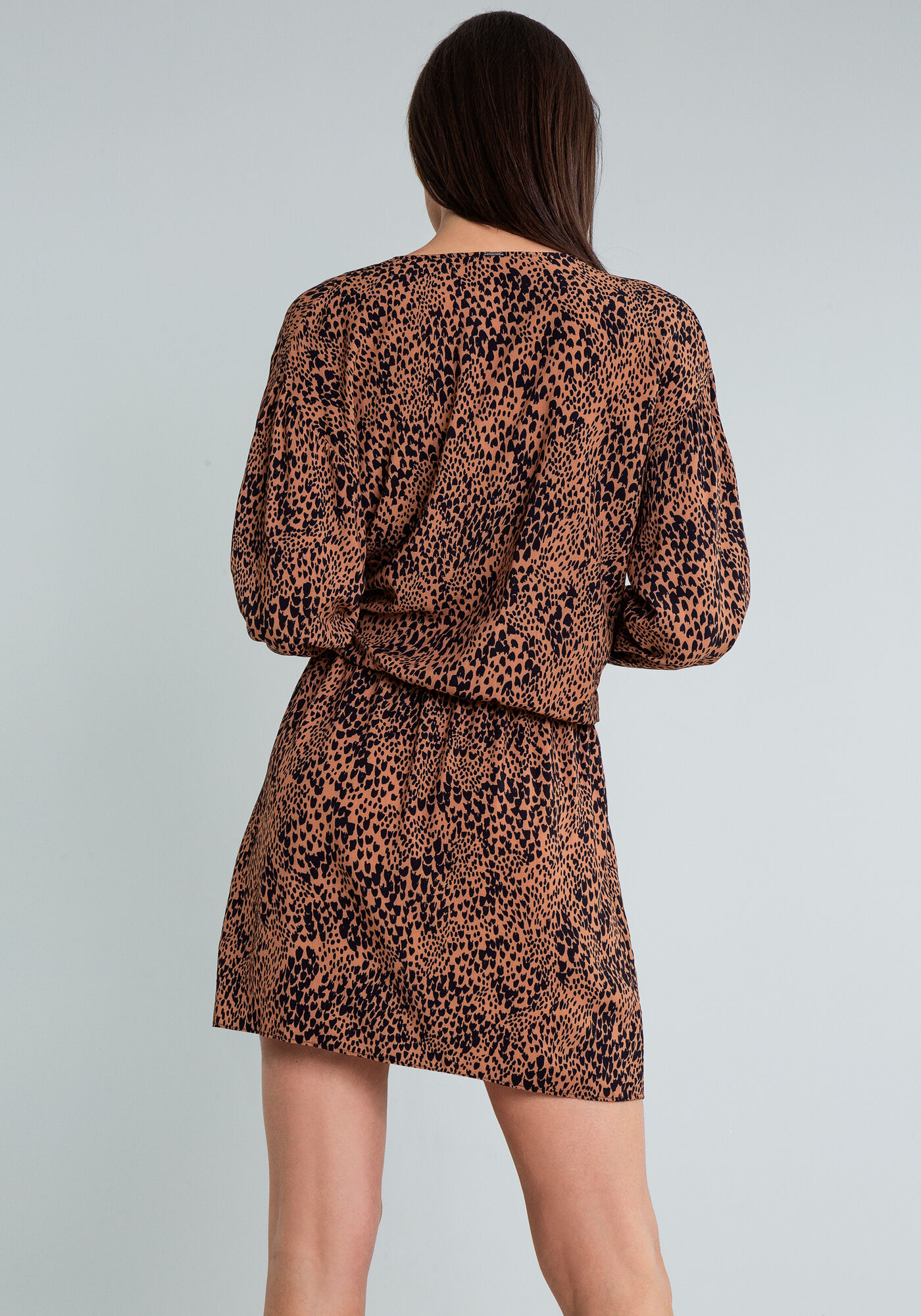 Vestido Manga Longa Transpassado, TEXTURA, large.