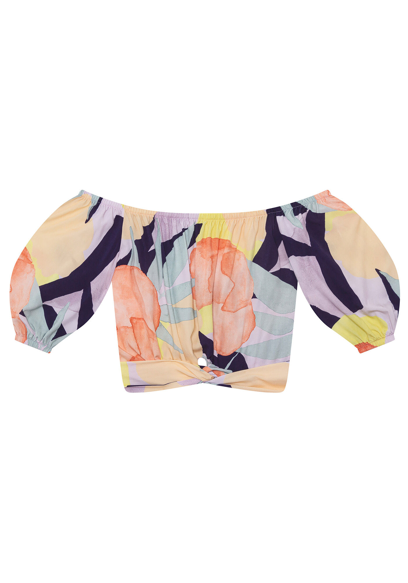 Blusa Tecido Rayon Bali Cropped, , large.