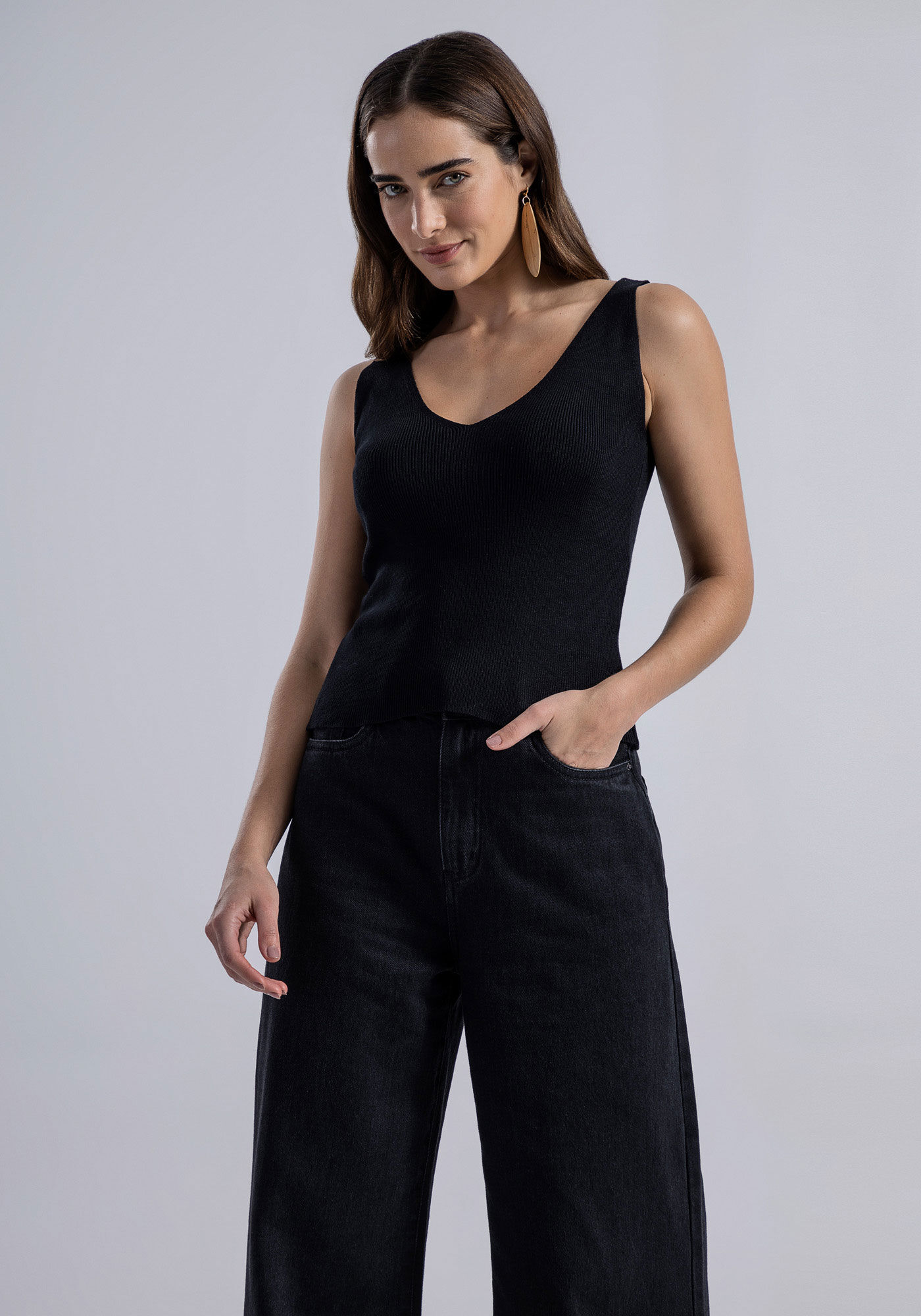 Regata Decote V Tric&ocirc;, , large.