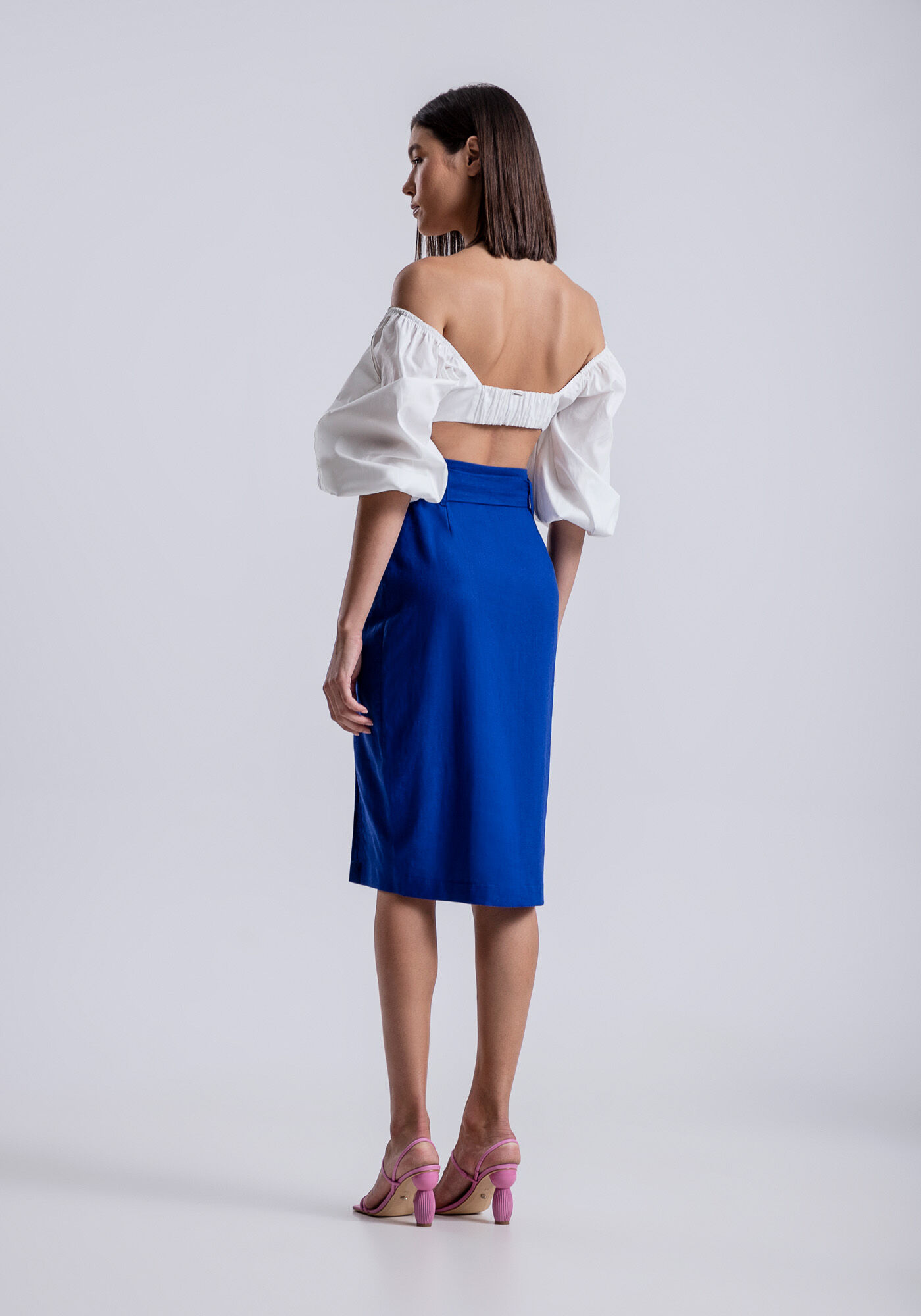 Saia lapis azul clearance