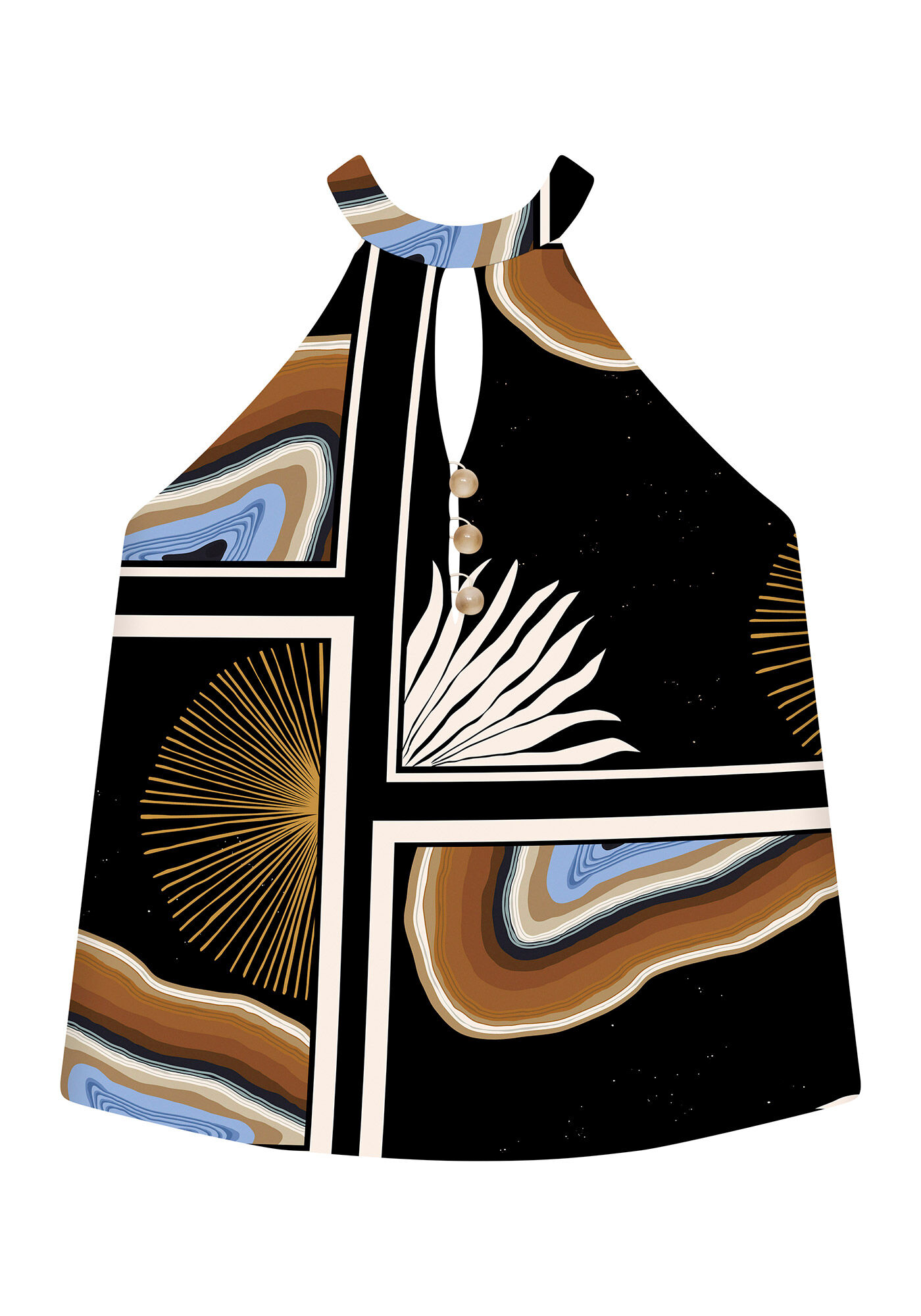 Blusa com Bot&otilde;es Seda, , large.