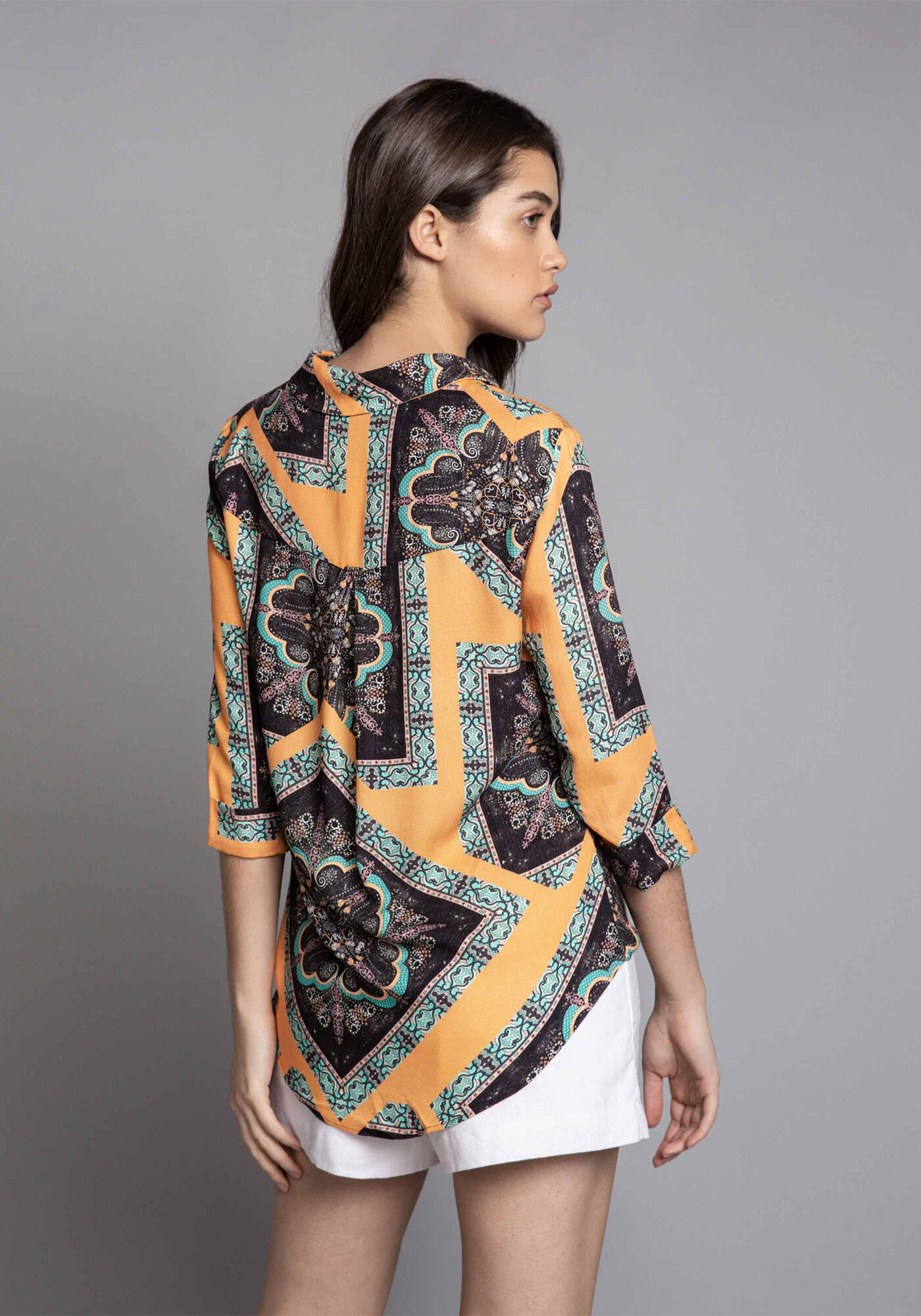 Camisa Manga 3/4 Estampa Margaret, , large.