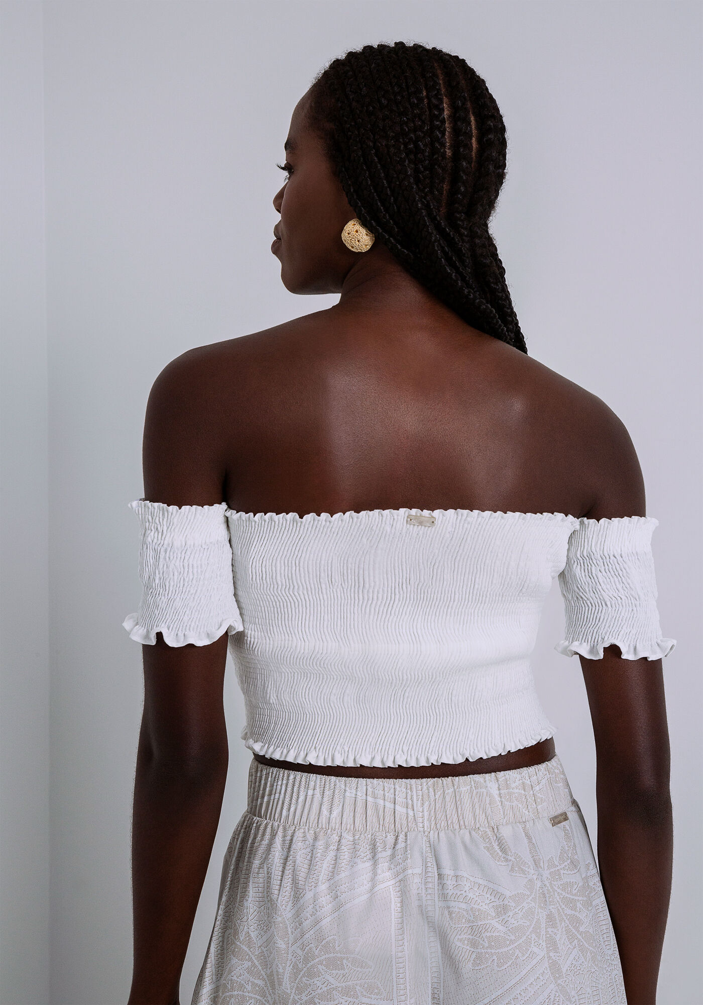 Blusa Ombro a Ombro Viscose Lastex, , large.