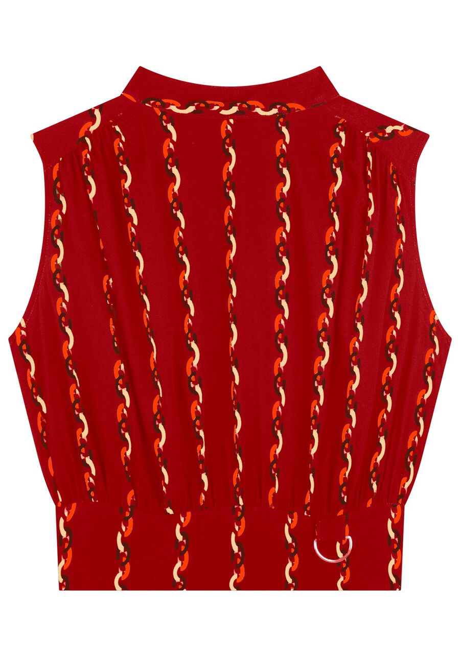 Blusa Curta Estampada Sem Mangas Com Amarração Na Gola, . Blusa Curta Estampada Sem Mangas Com Amarração Na Gola, , large.