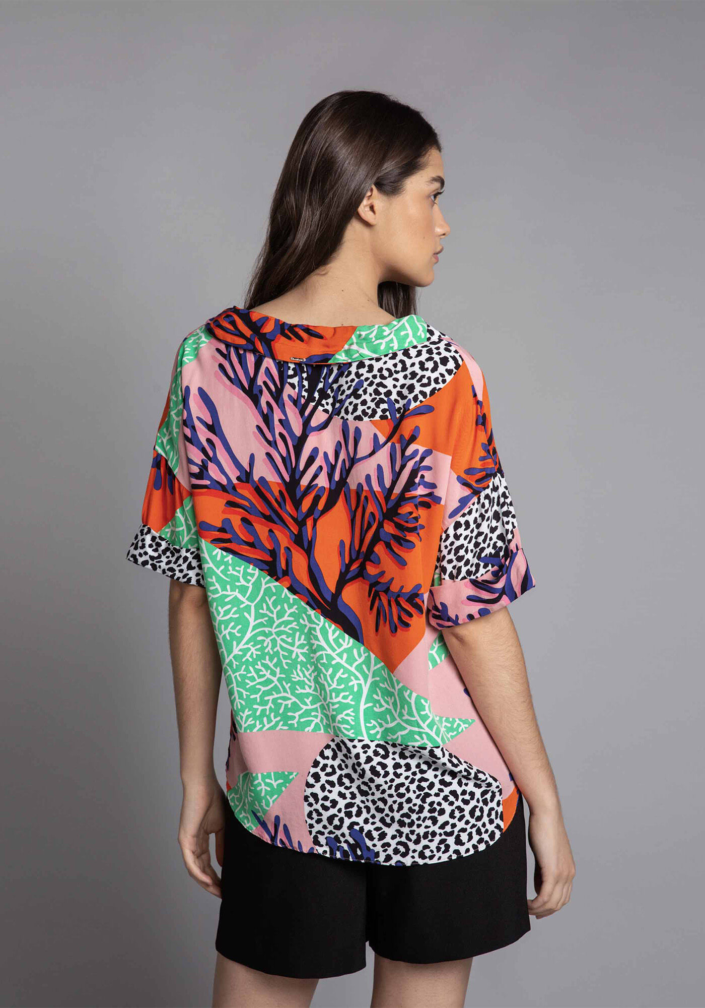 Camisa Manga Curta Estampa, , large.